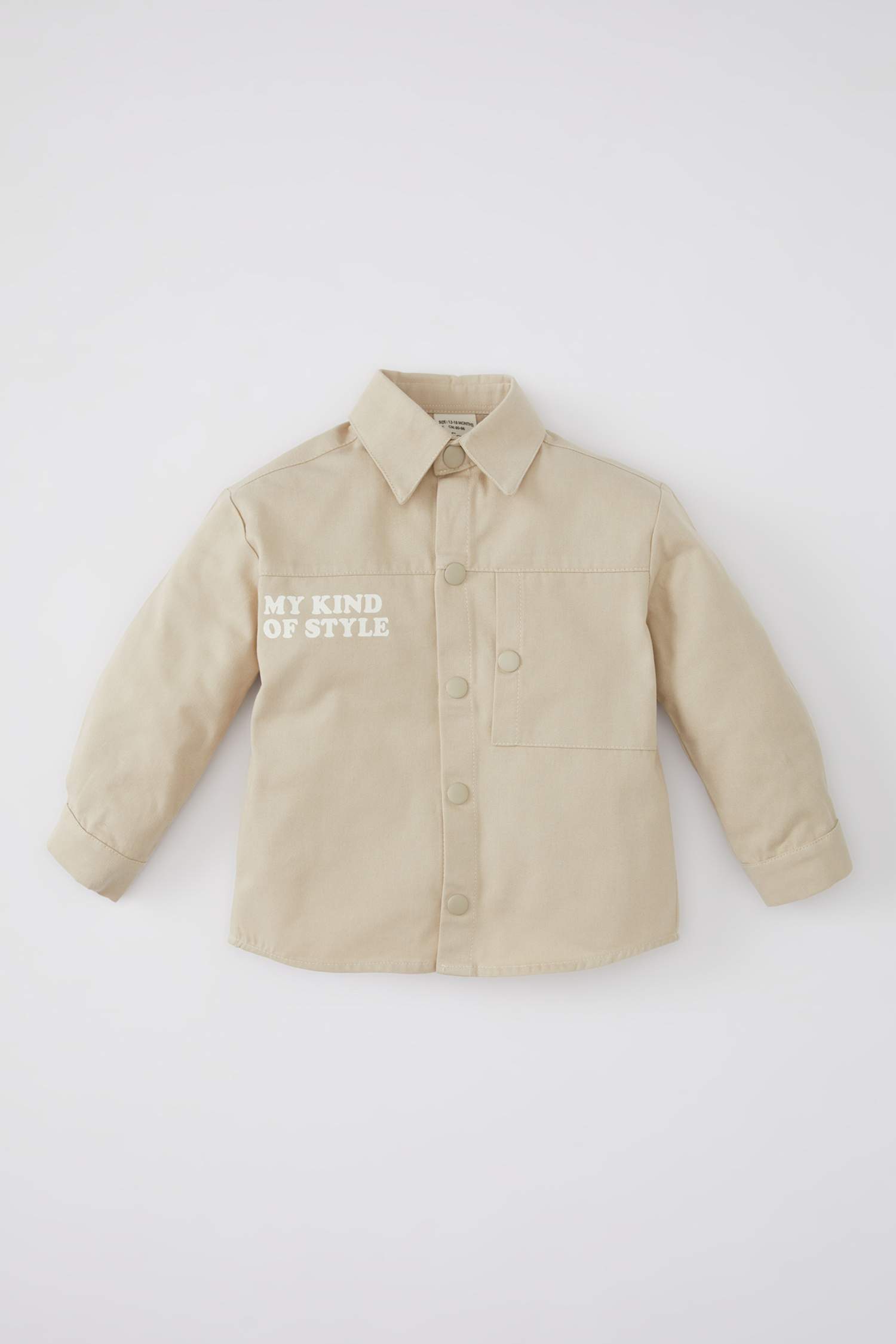 Baby Boy Printed Gabardine Shirt