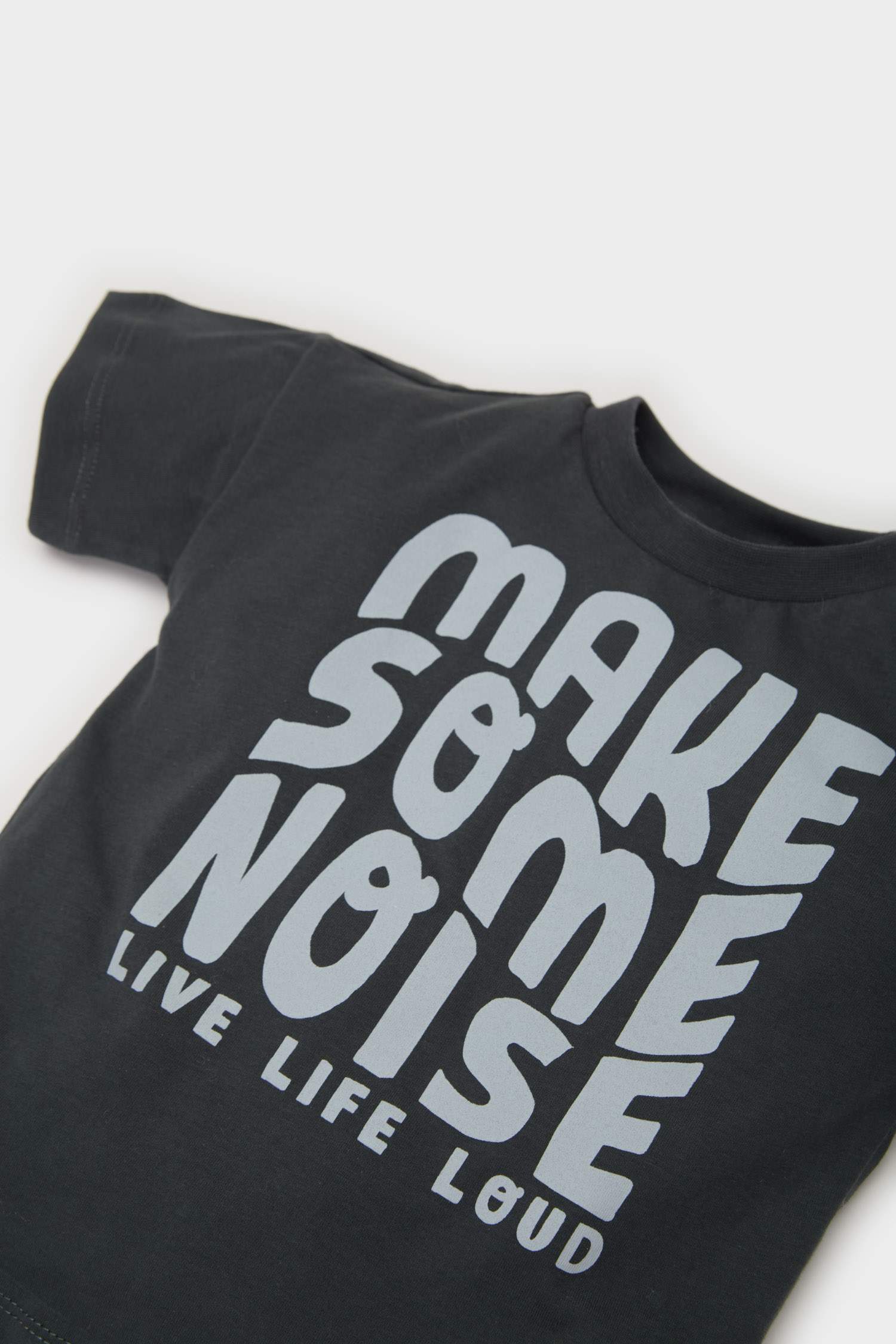 Erkek Bebek 2'li Takım Baskılı Kısa Kollu Tişört Salopet Tulum