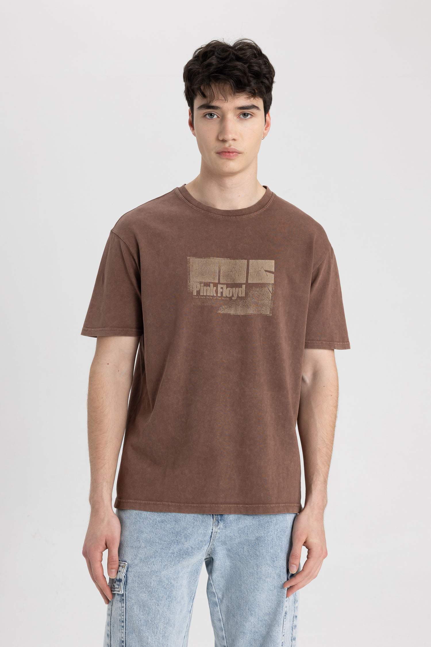 تيشيرت جيرسي قصة عادية بياخة مستديرة Pink Floyd