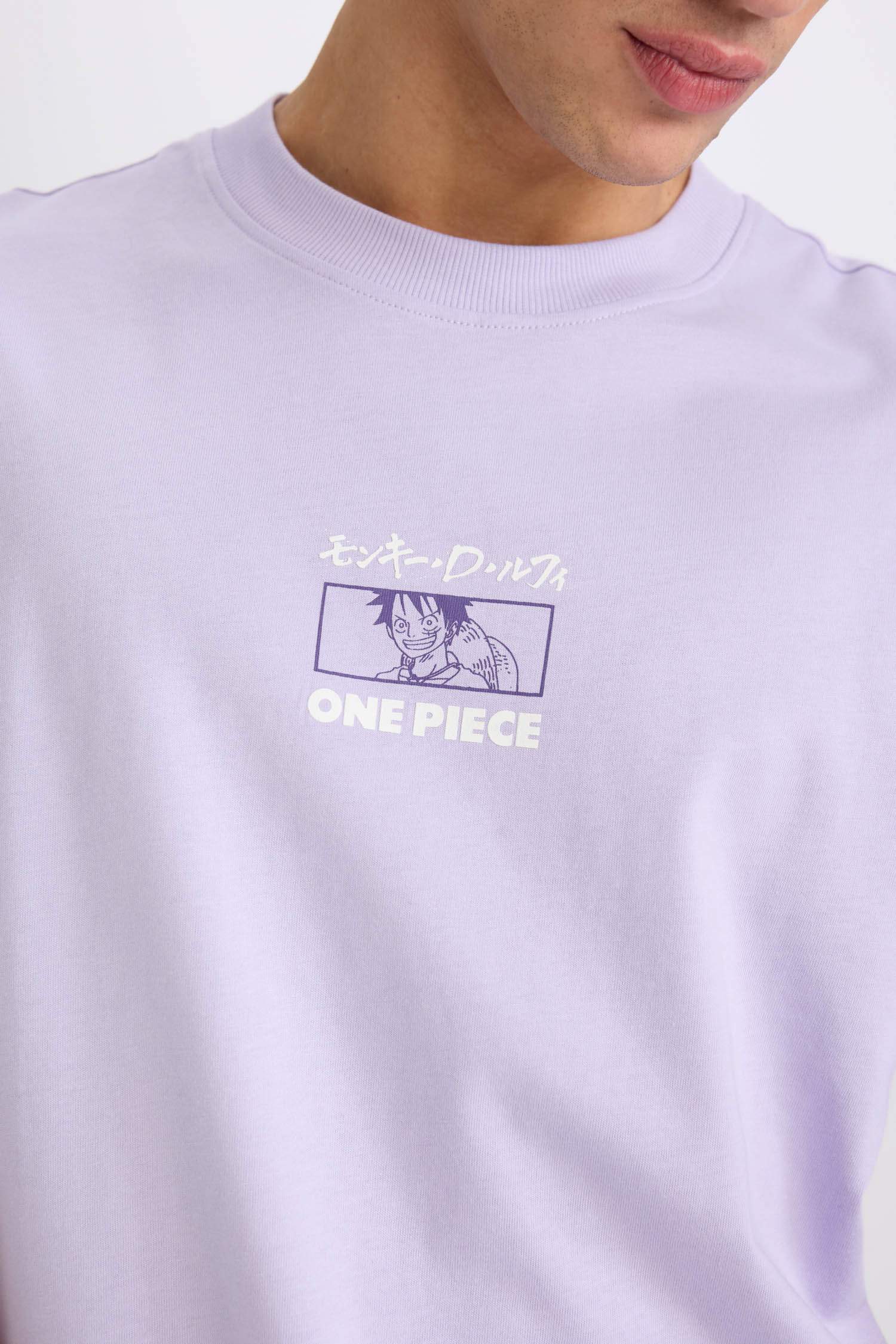 One Piece Лицензиялық дөңгелек жаға үлкен Қысқа жеңді футболка