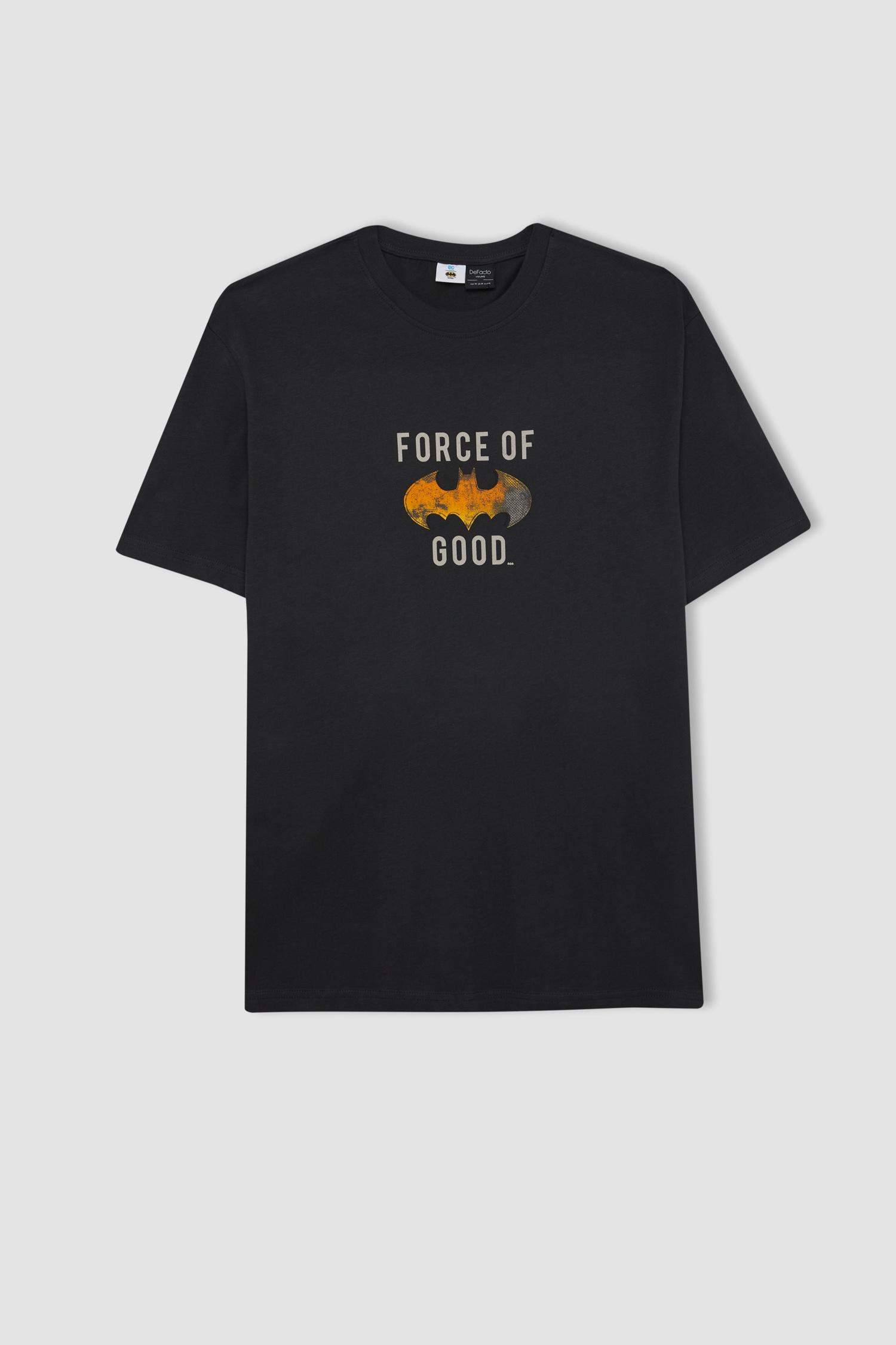 Regular Fit Batman Licence Crew Neck Short Sleeve T-Shirt