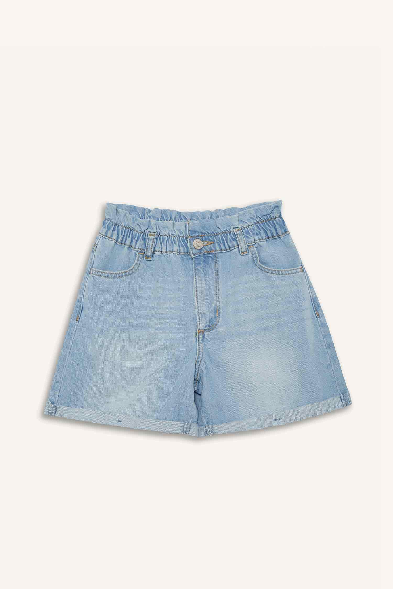 Girl Paperbag Denim Shorts