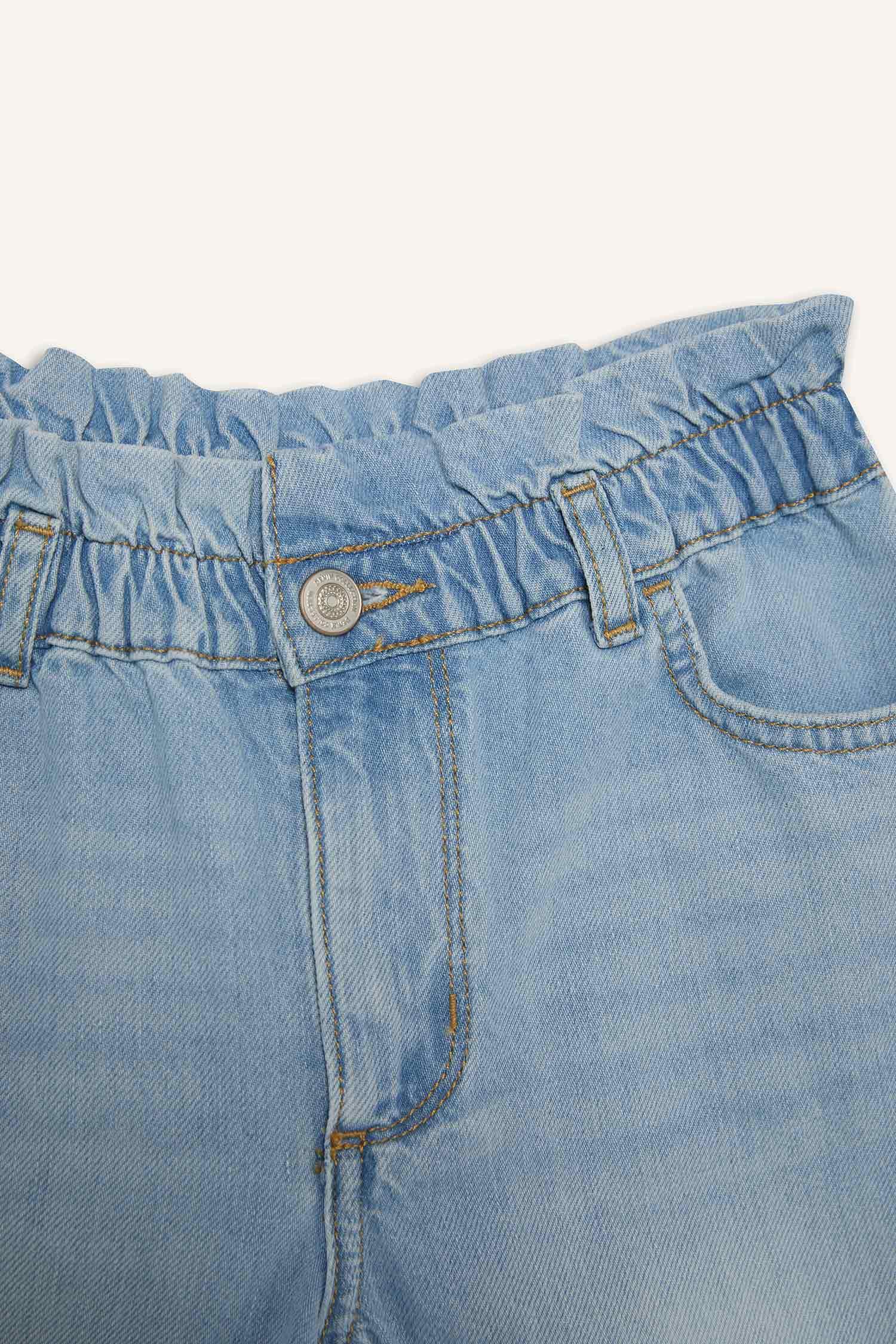 Girl Paperbag Denim Shorts
