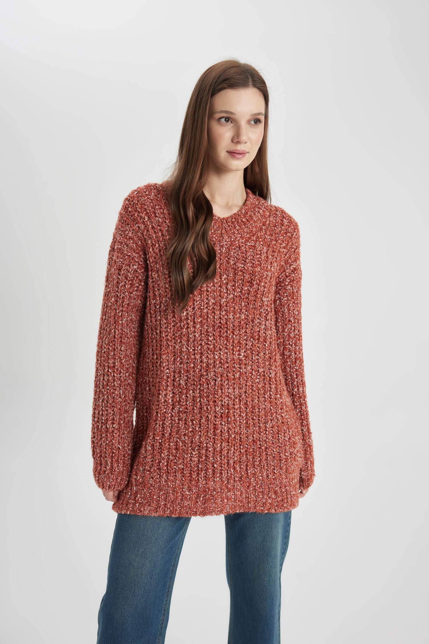 Regular Fit Crew Neck Long Tunic