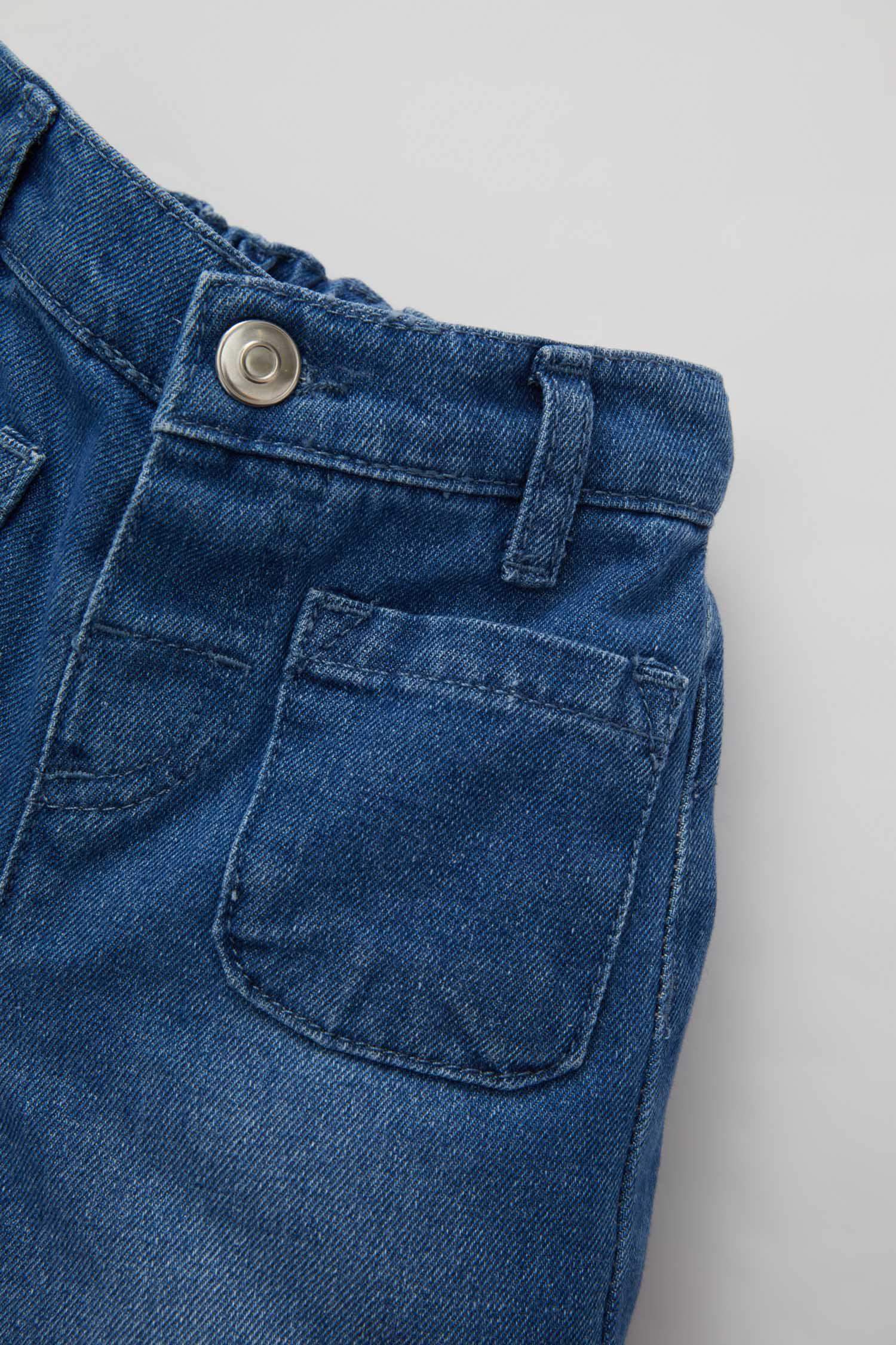 Wıde Leg Geniş Paça Jean Pantolon Kız Bebek