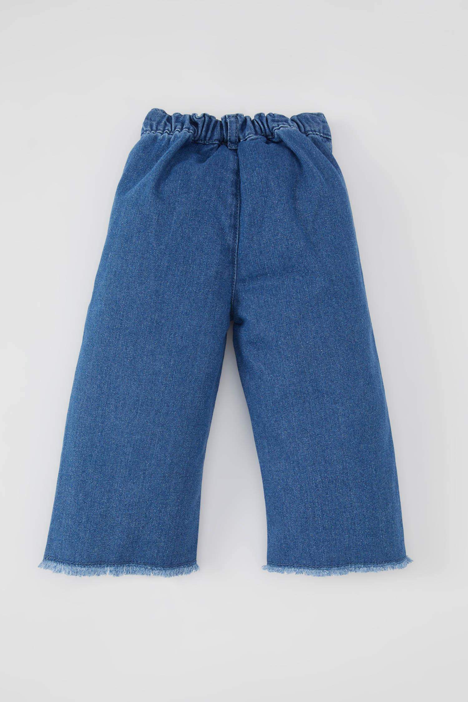 Wıde Leg Geniş Paça Jean Pantolon Kız Bebek