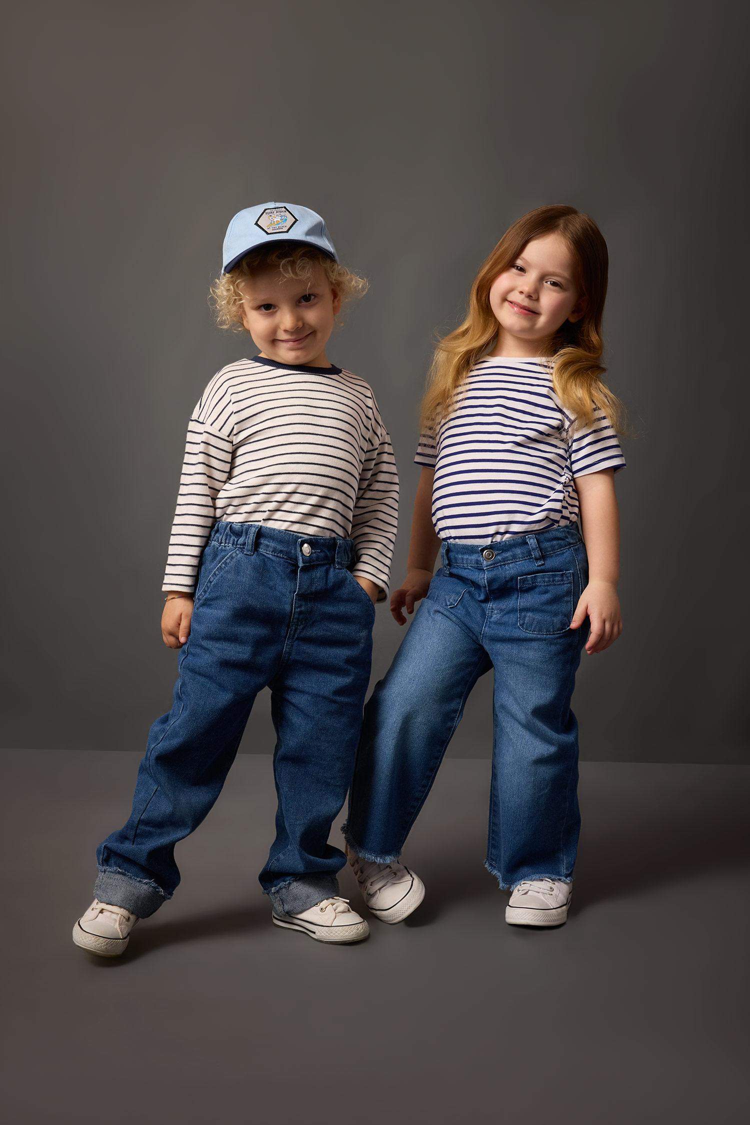 Wıde Leg Geniş Paça Jean Pantolon Kız Bebek