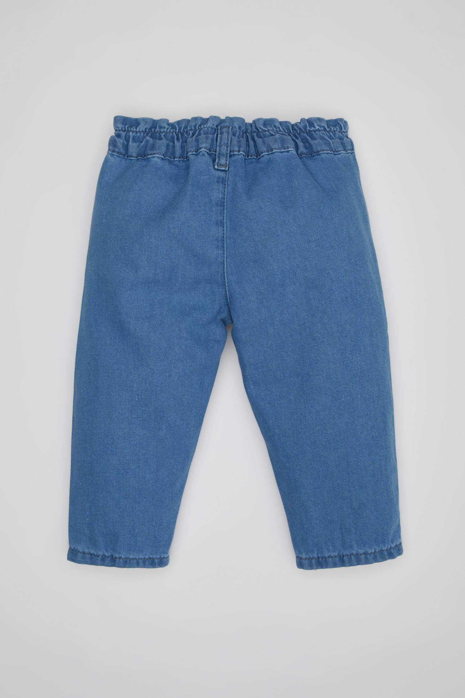 Baby Girl Paperbag Straight Leg Jeans