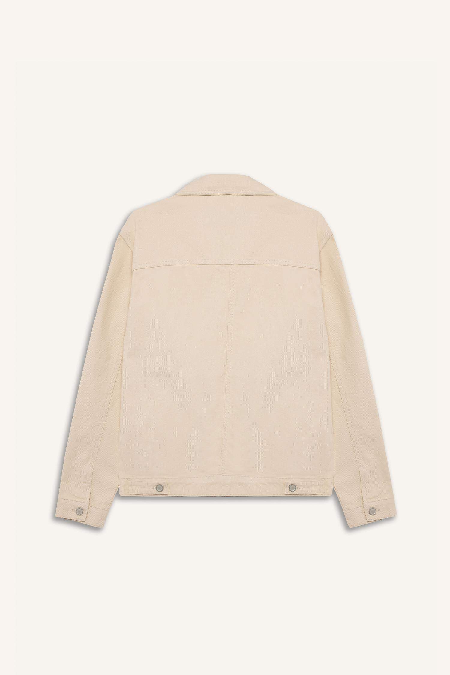 %100 Pamuk Slim Fit Dar Kesim Düğmeli Cepli Mevsimlik Baharlık Denim Ceket