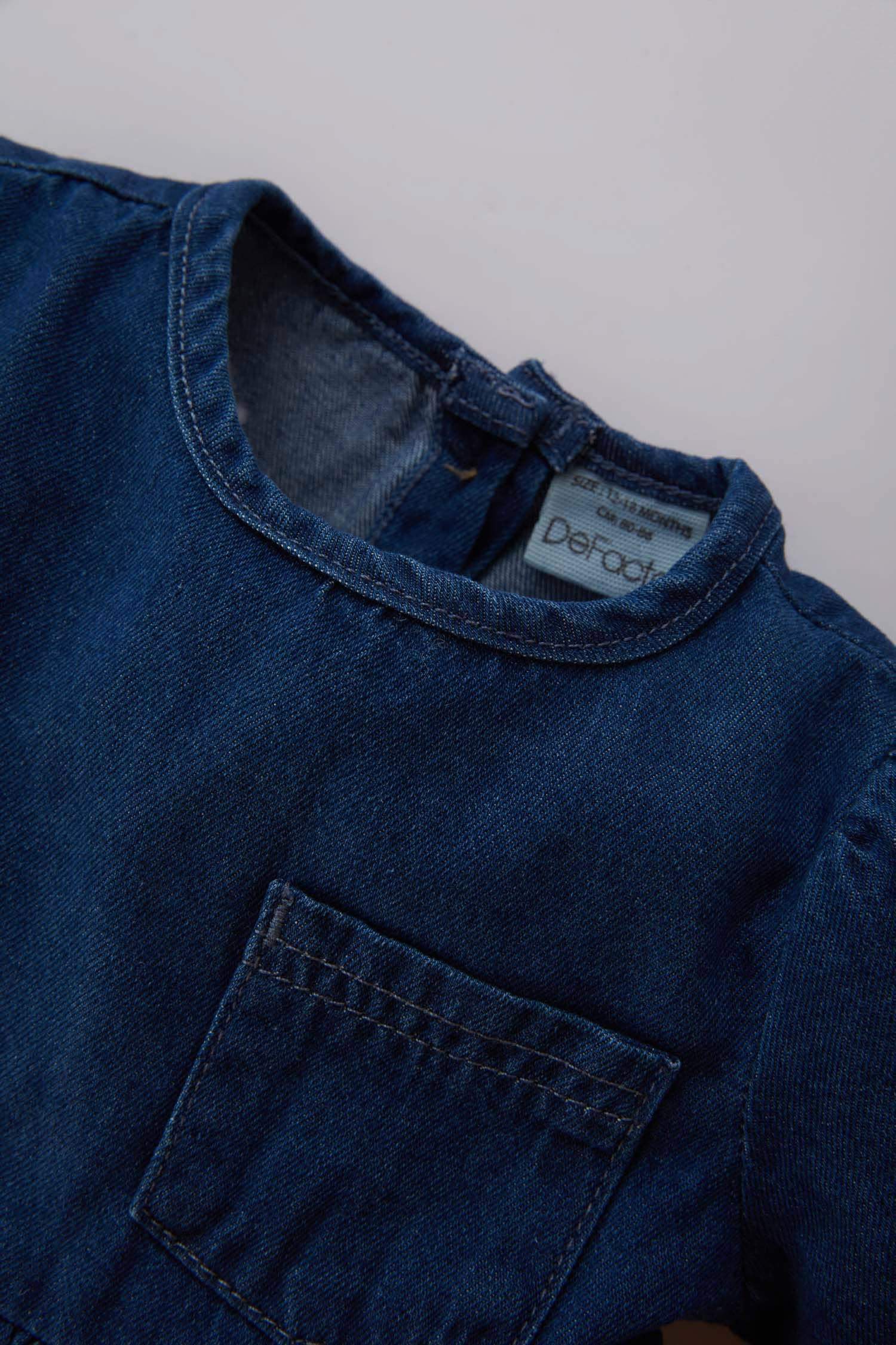 Baby Girl Long Sleeve Denim Dress