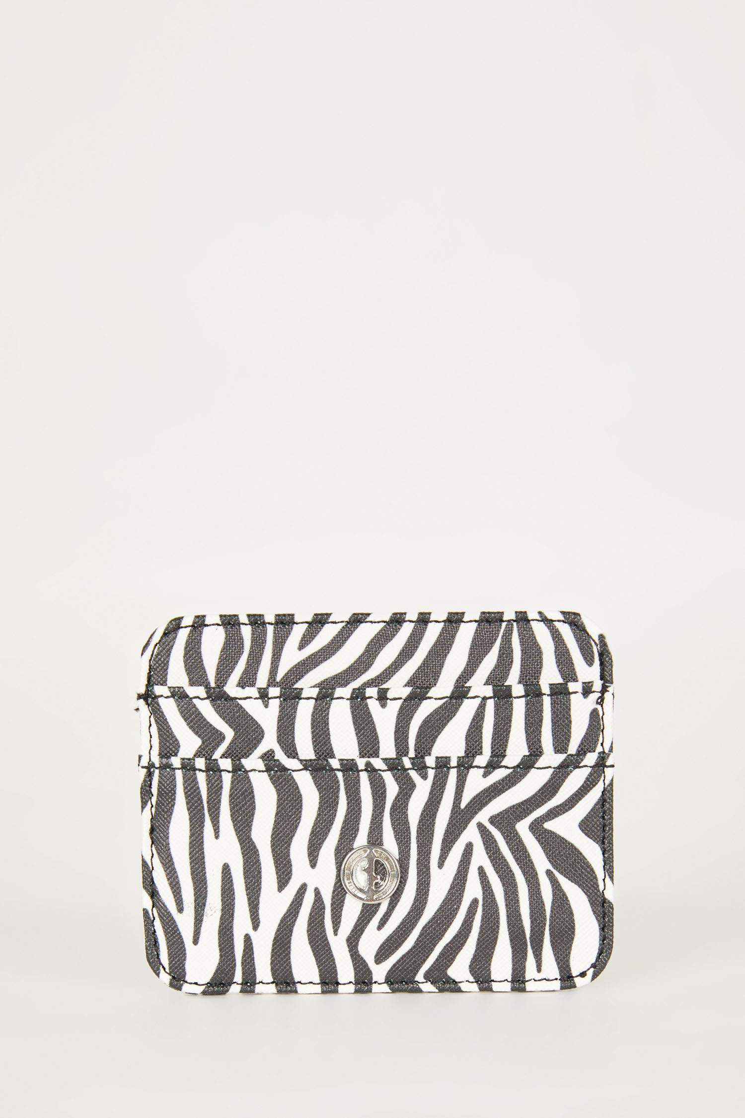 Woman Animal Printed Faux Leather Card Holder