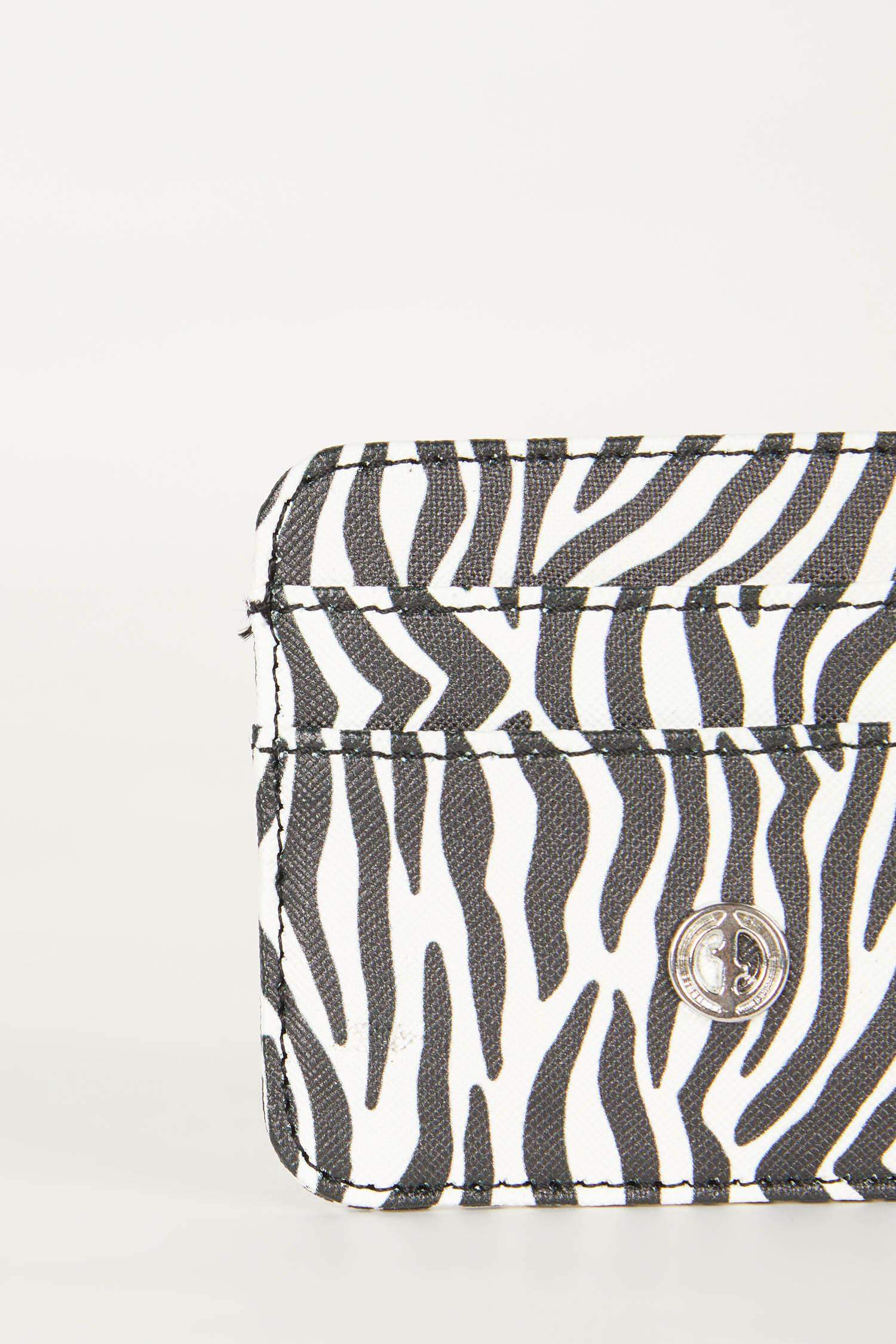 Woman Animal Printed Faux Leather Card Holder