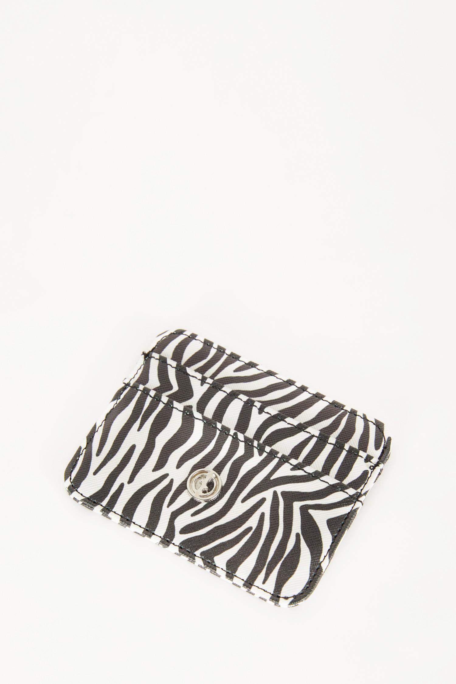 Woman Animal Printed Faux Leather Card Holder