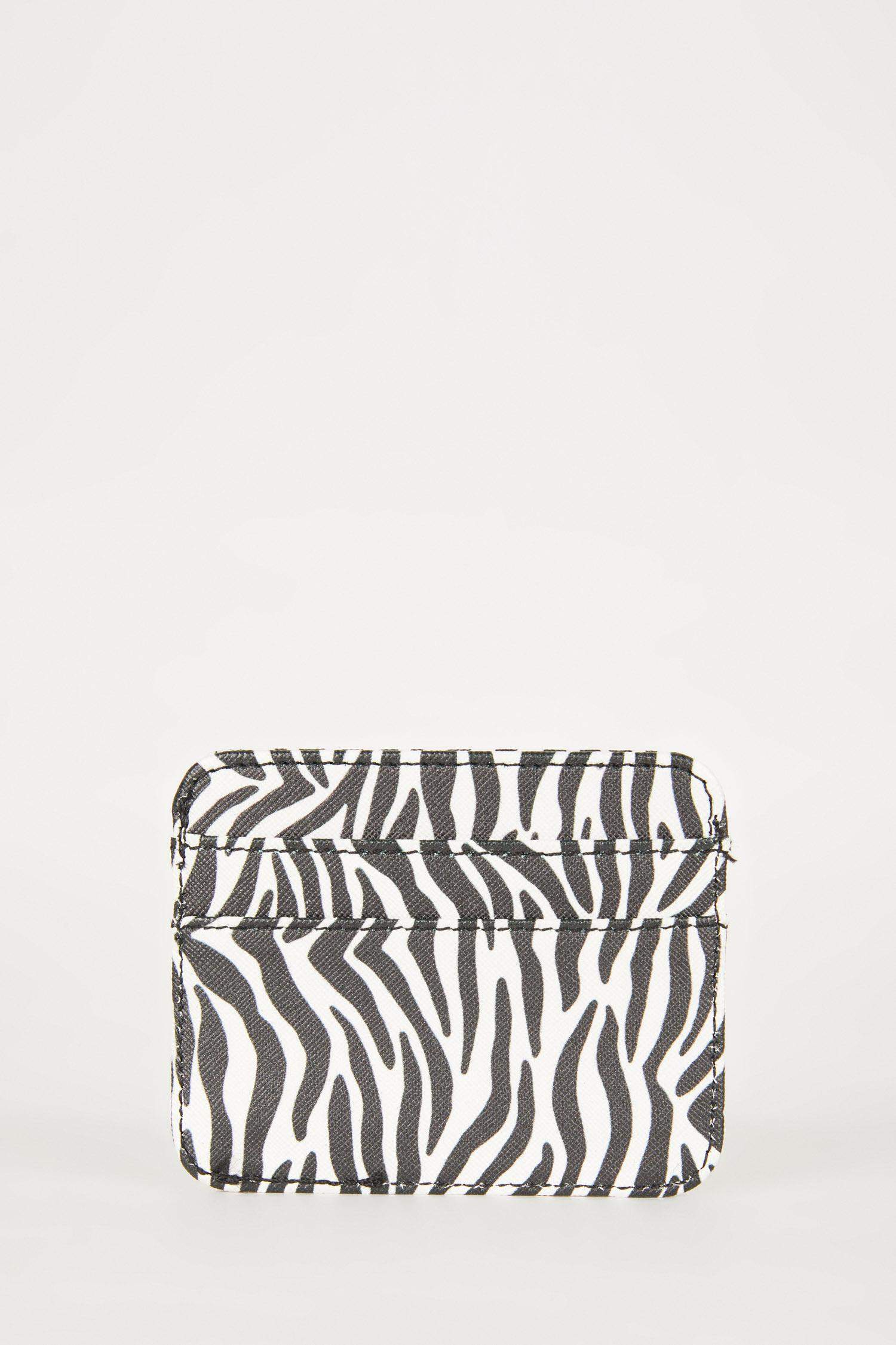 Woman Animal Printed Faux Leather Card Holder