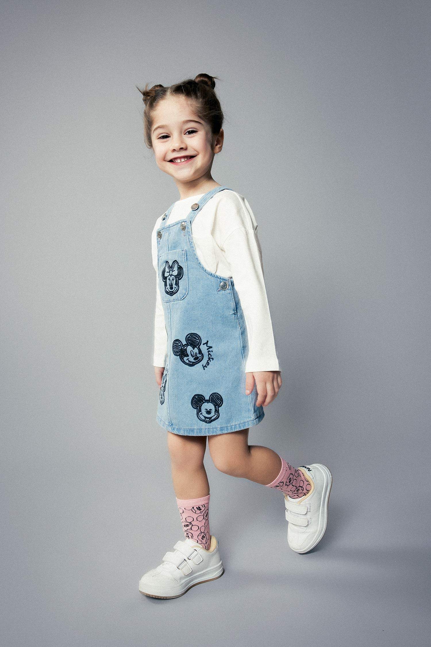 Kız Bebek Disney Mickey & Minnie Jean Salopet Elbise