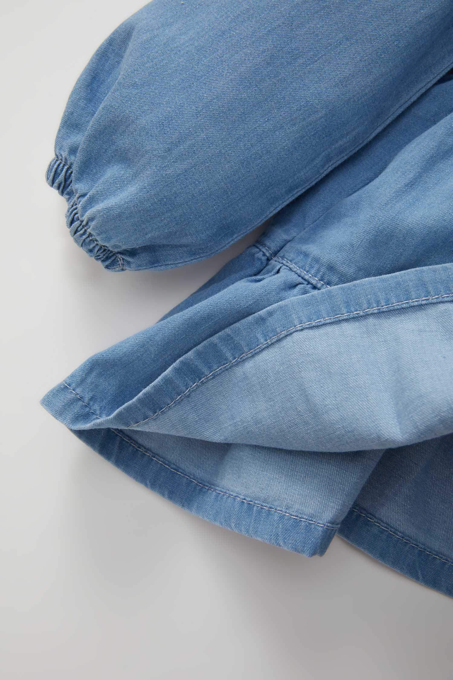 Сәби Қыз шілтер жаға ұзын жеңді Көйлек