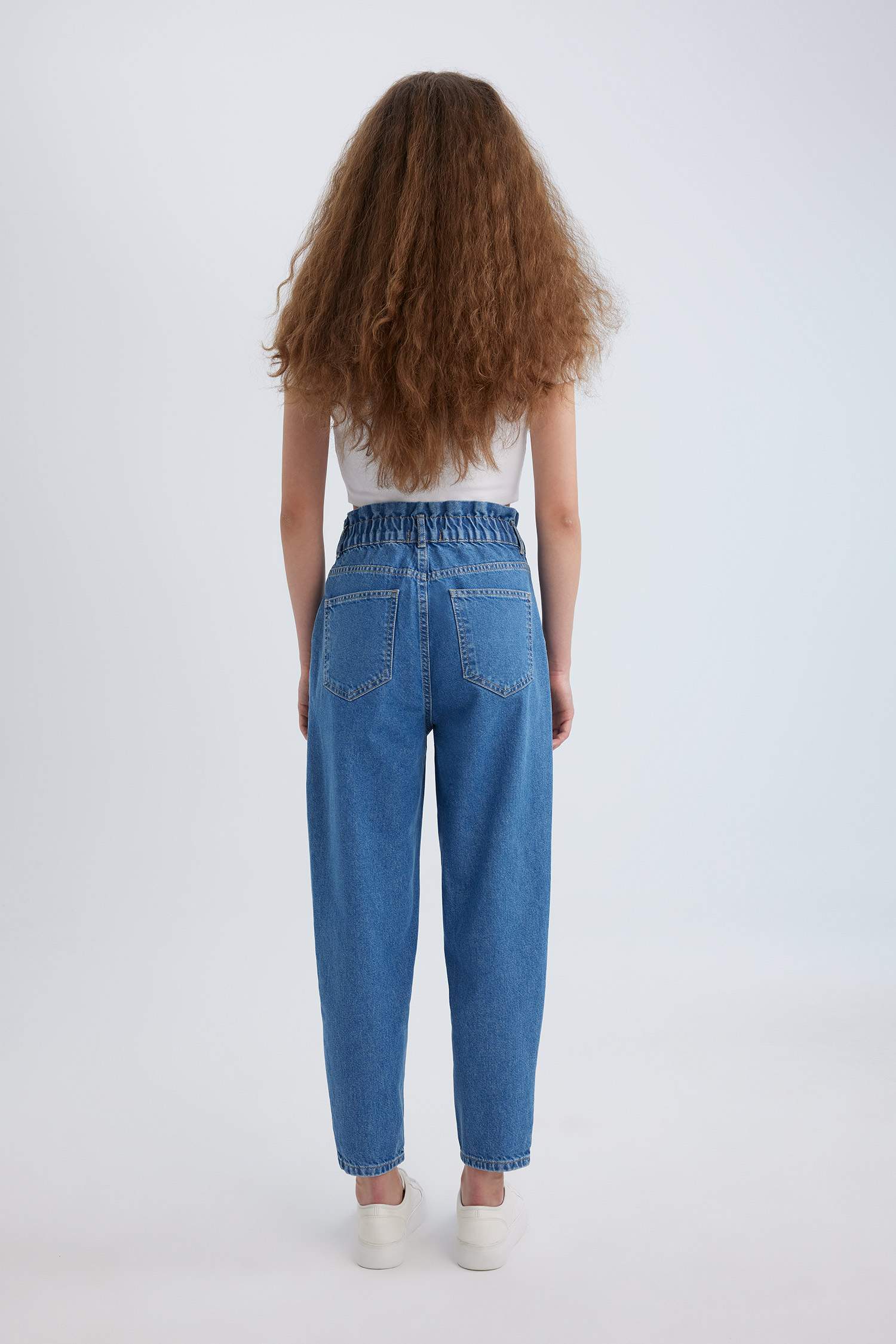 بنطرون جينز بيبرباج بخصر عالي