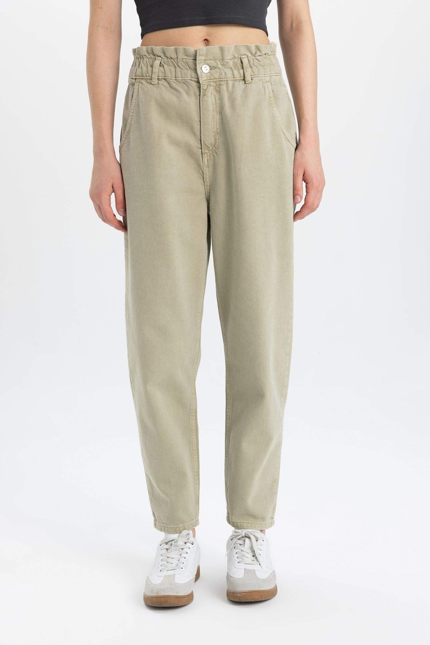 Джинсы Paperbag с высокой талией