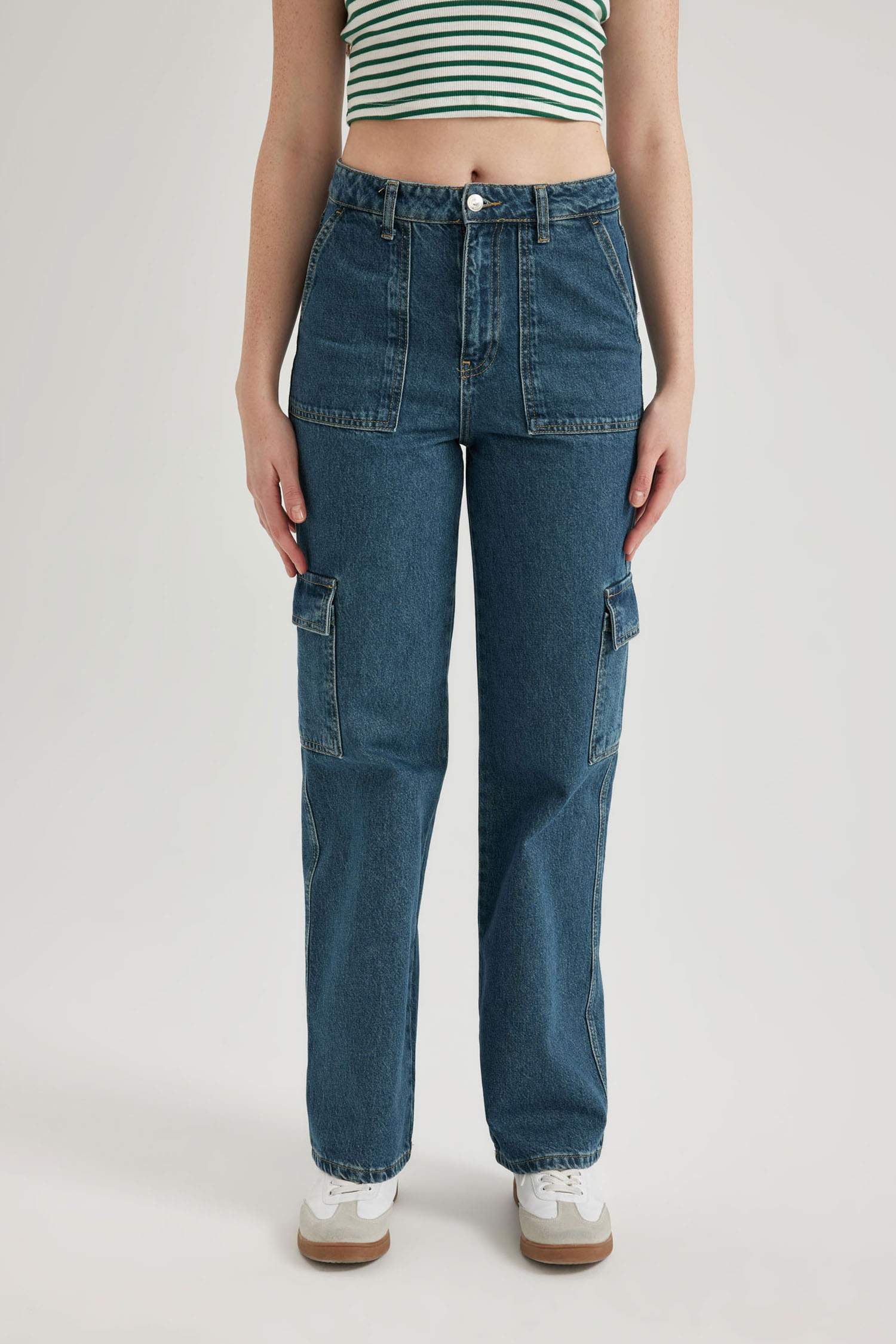 кең аяқ деним Шалбар