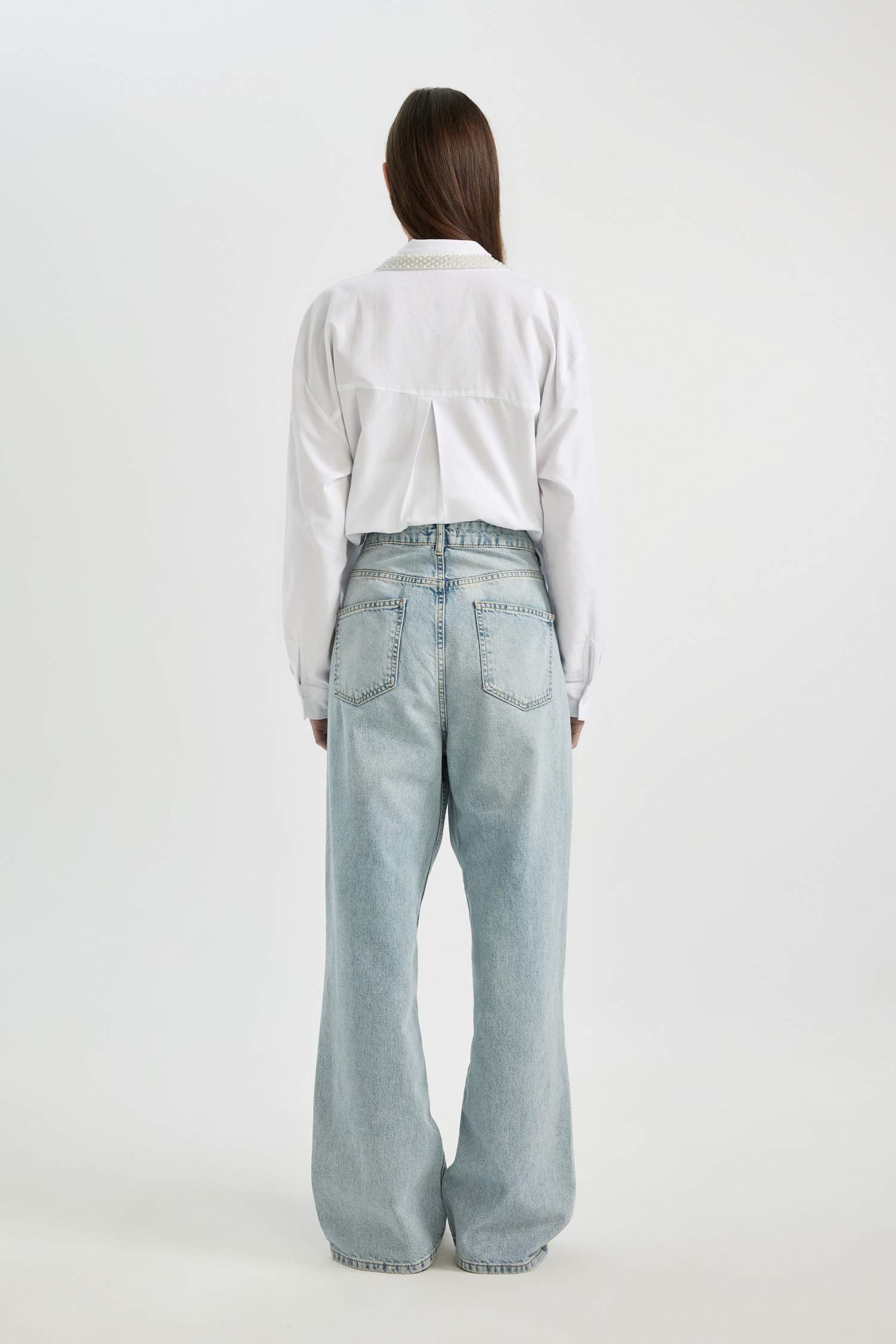 90's Wide Leg Yüksek Bel Geniş Bol Paça Uzun Jean Pantolon