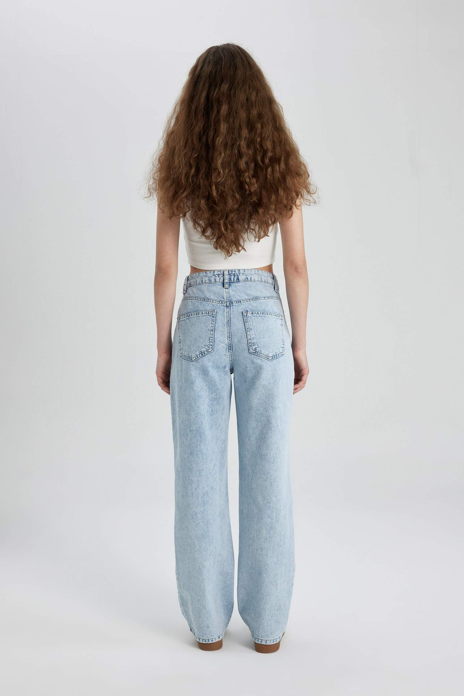 Wide Leg Cargo High Waist Long Jeans