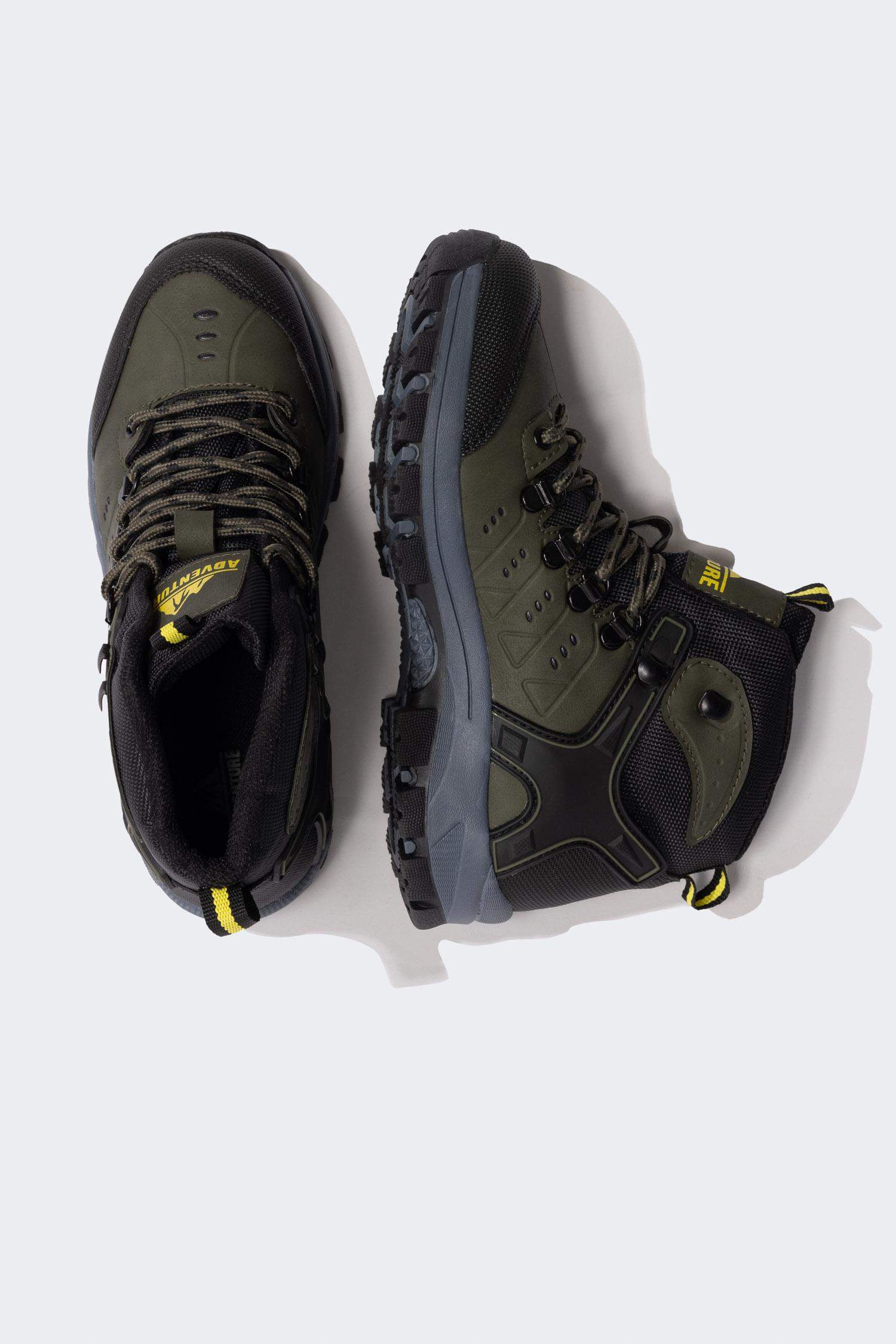 Faux Leather Serrated Sole Boots