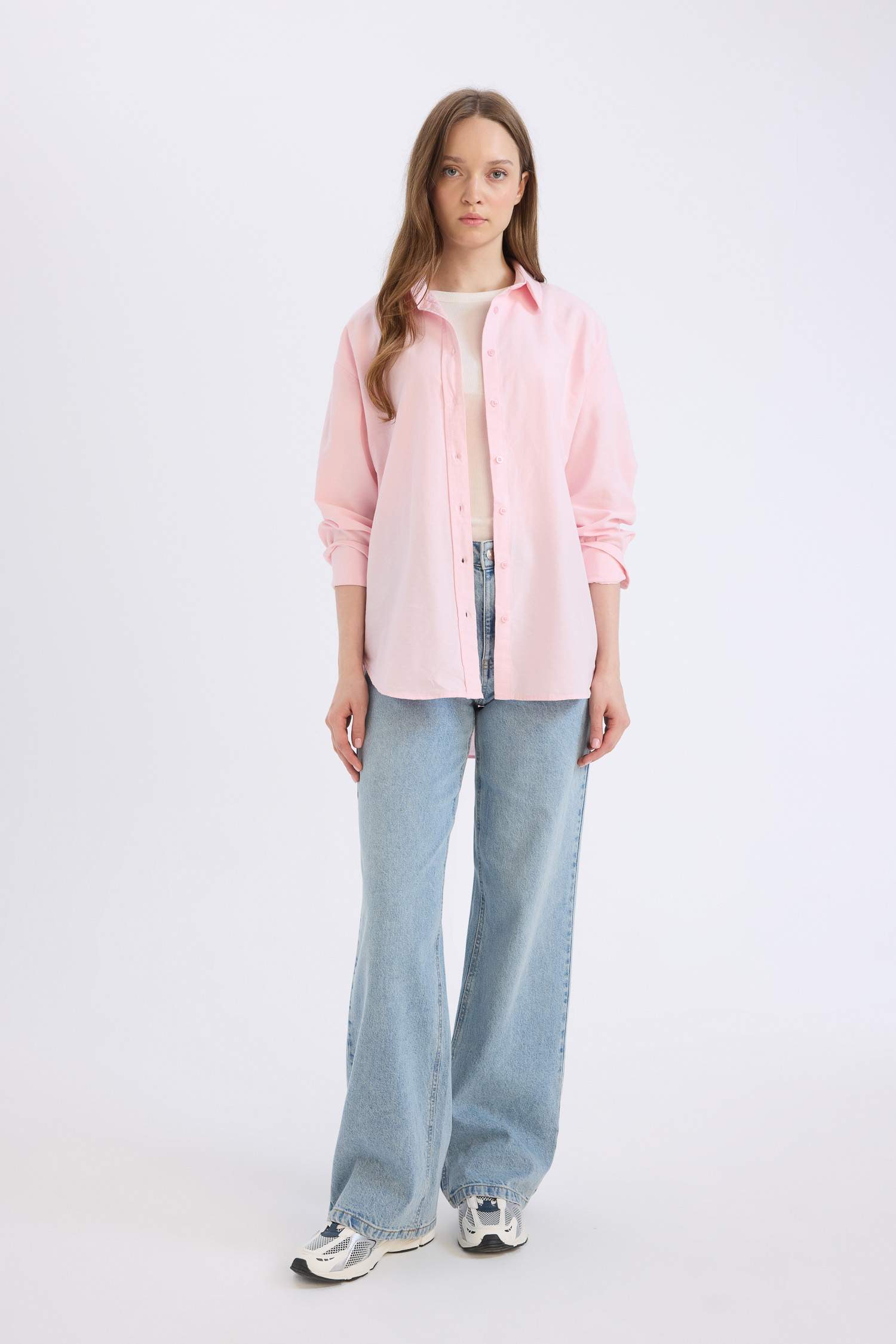 Relax Fit Oxford Uzun Kollu Gömlek Tunik