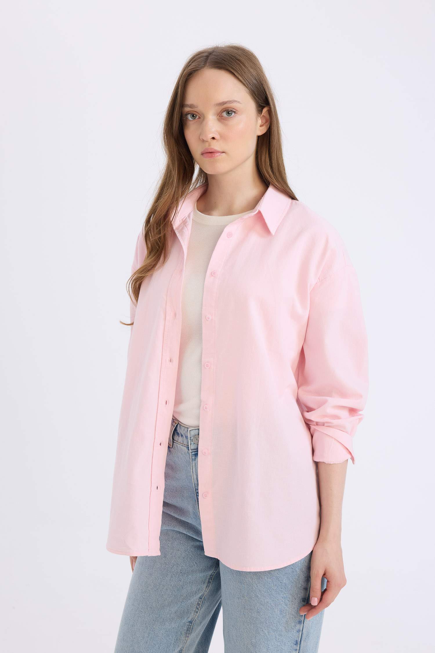 Relax Fit Oxford Uzun Kollu Gömlek Tunik