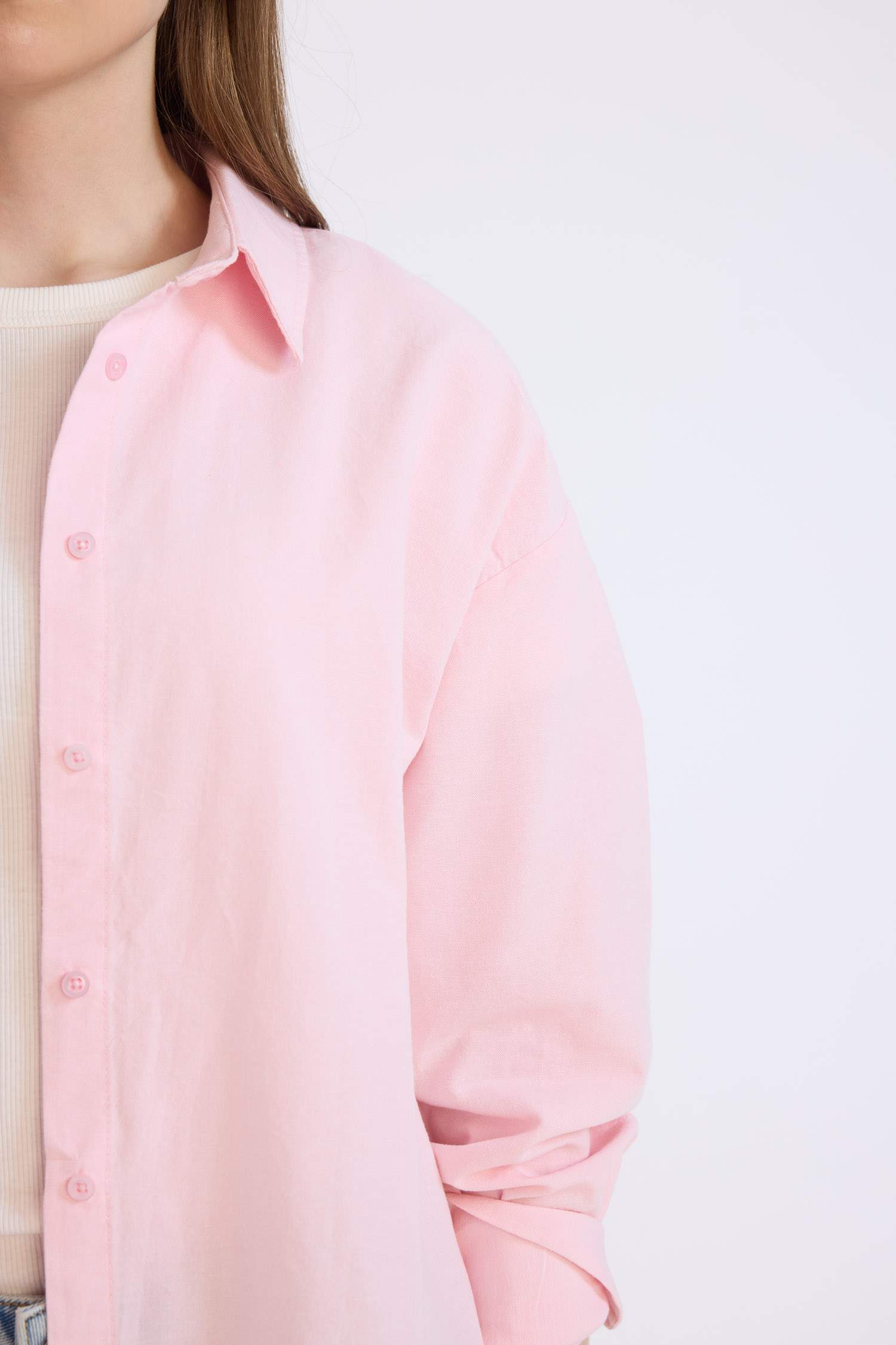 Relax Fit Oxford Uzun Kollu Gömlek Tunik