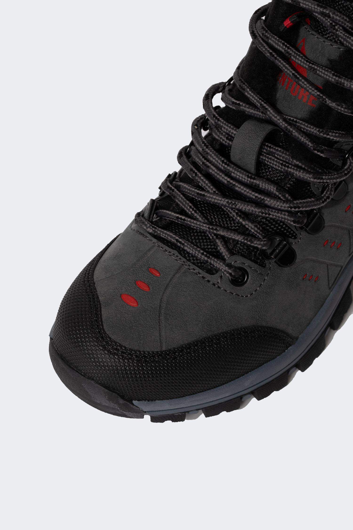 Faux Leather Serrated Sole Boots