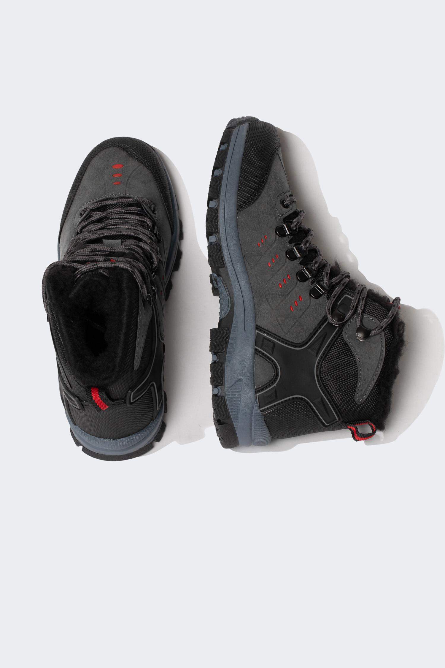 Faux Leather Serrated Sole Boots