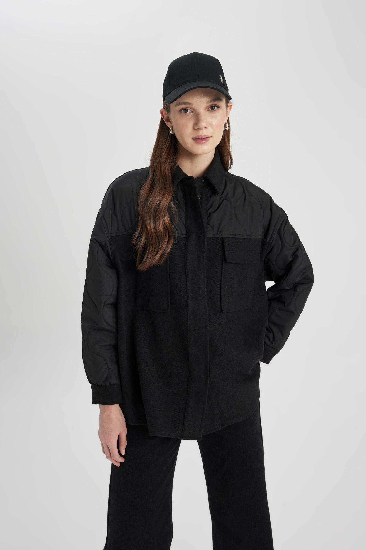 جاكيت بومبر كاجوال بجيب مزدوج