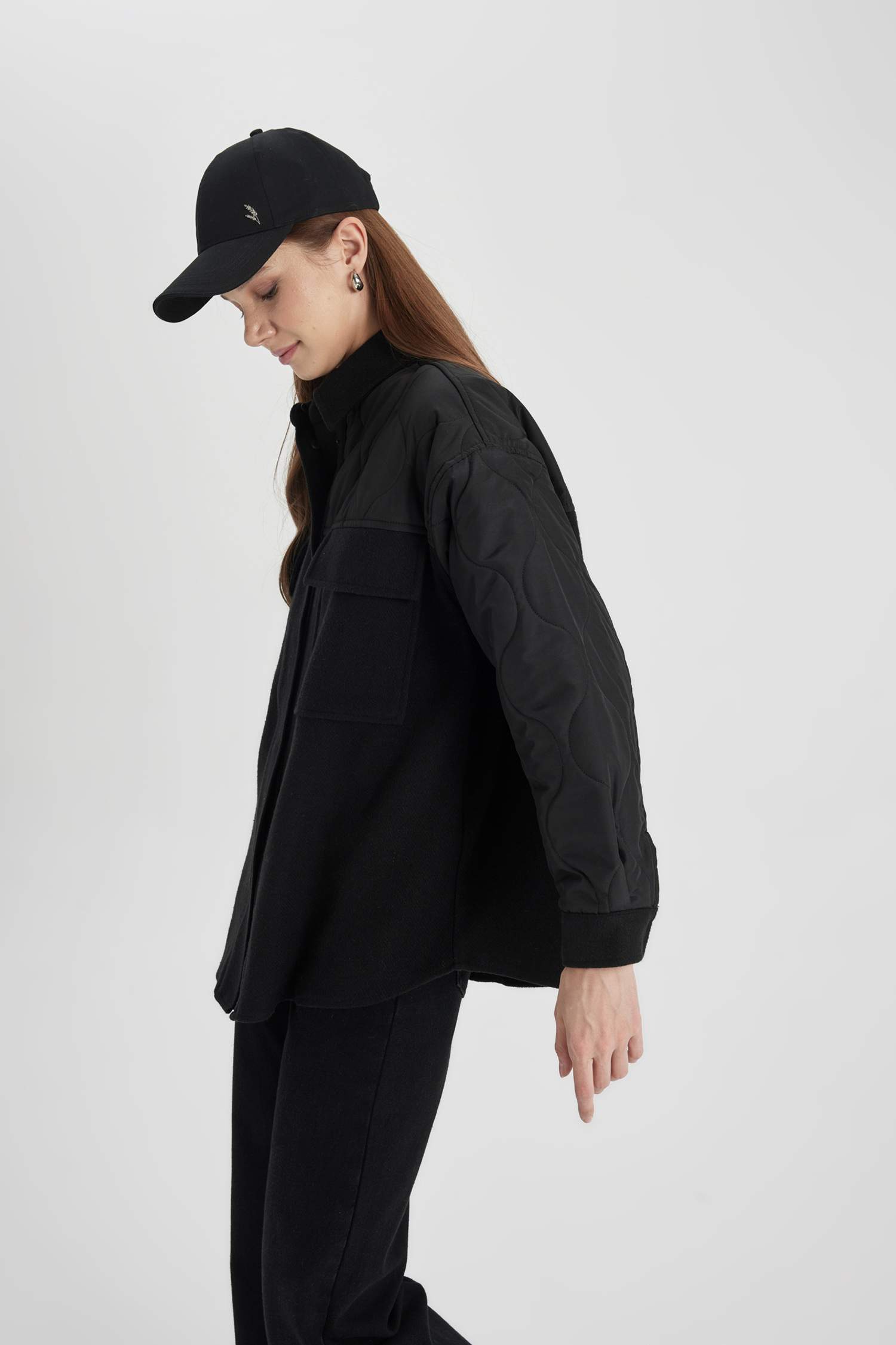 جاكيت بومبر كاجوال بجيب مزدوج