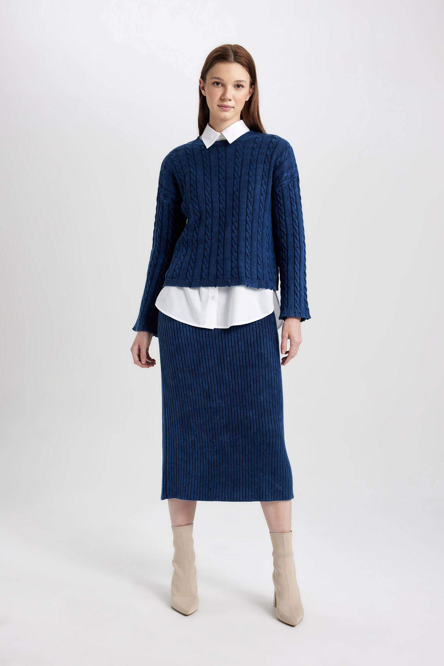 Regular Fit Cotton Skirt