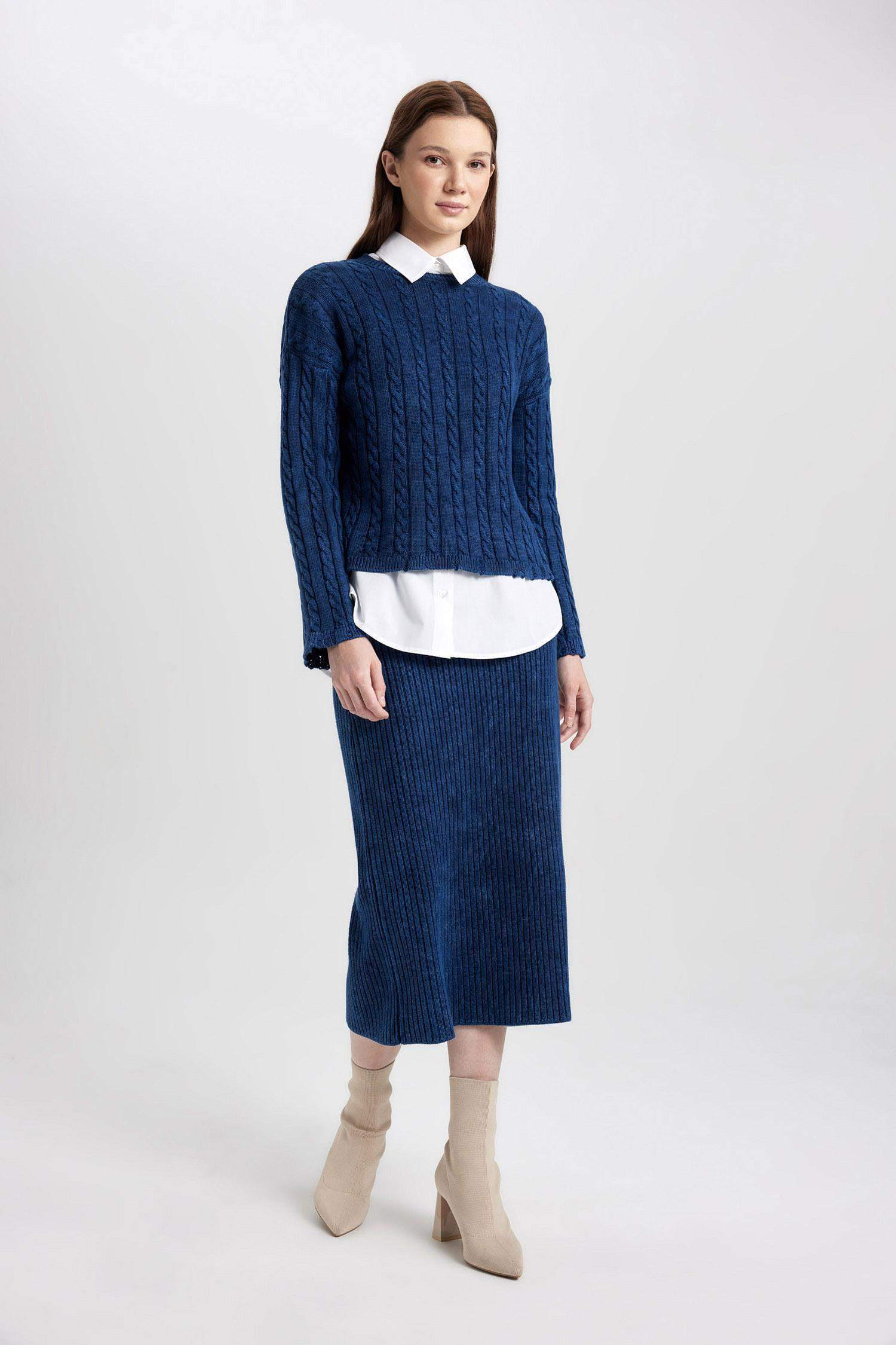 Regular Fit Cotton Skirt