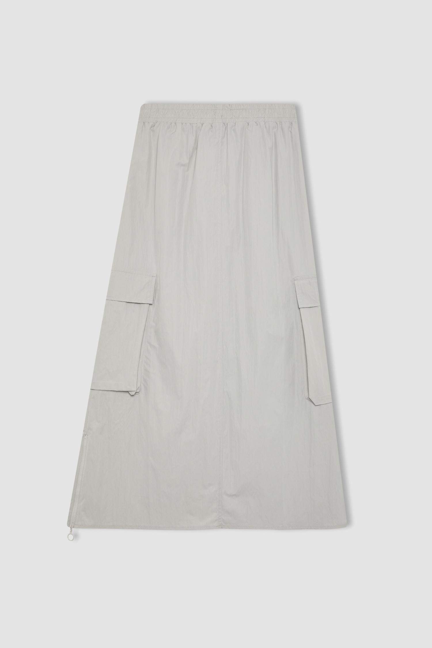 A Line Parachute Long Skirt