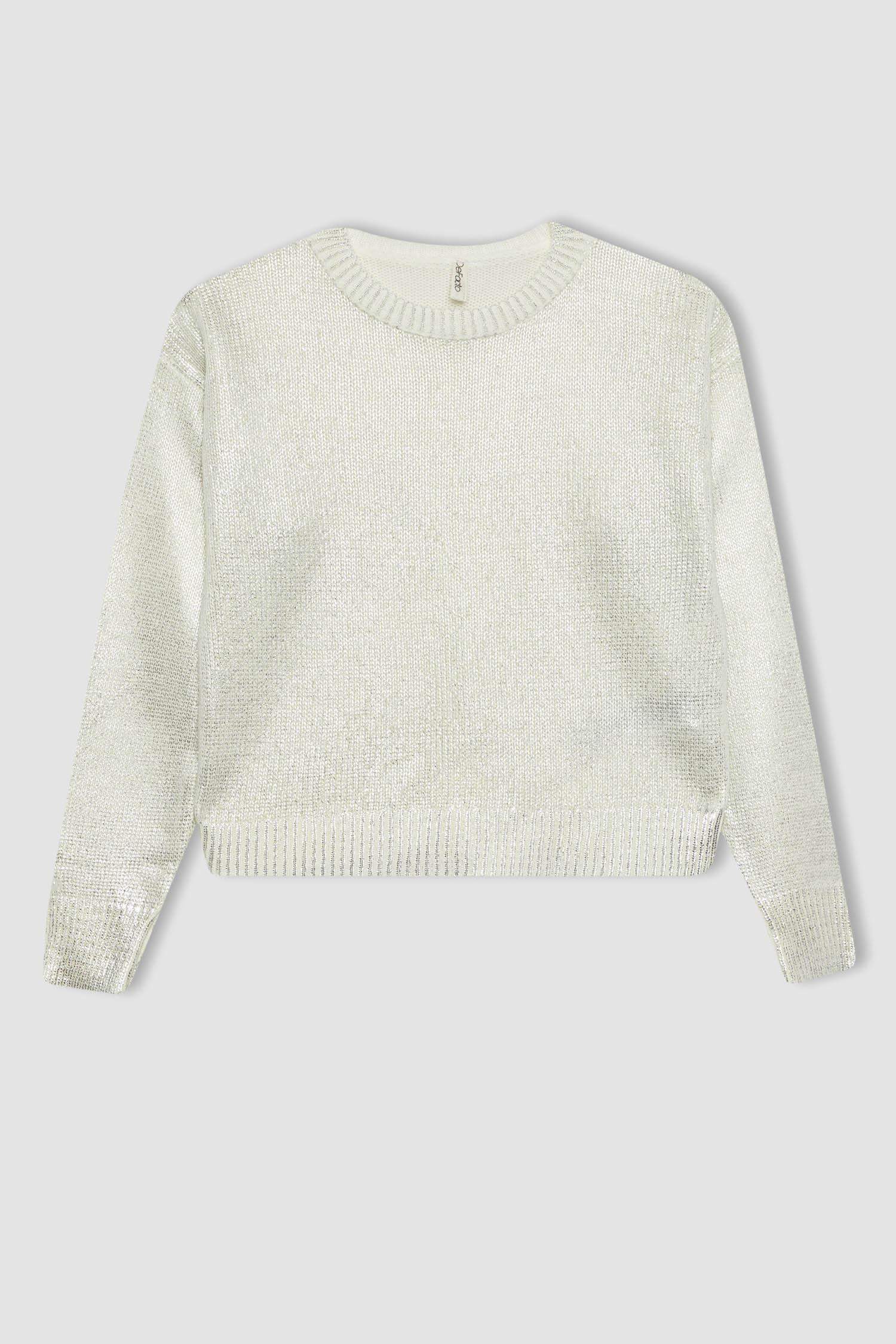 Kız Çocuk Bisiklet Yaka Triko Kazak