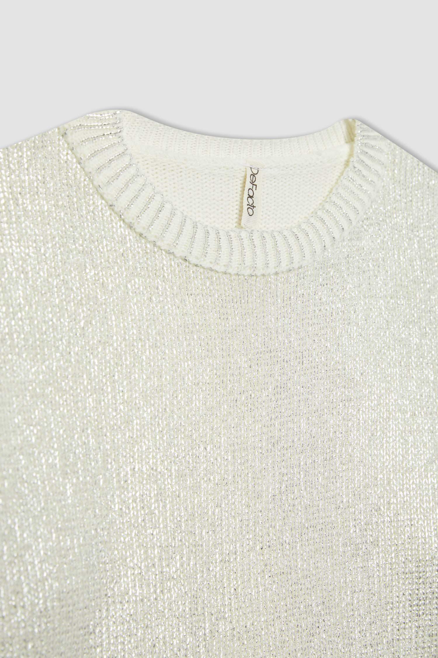 Kız Çocuk Bisiklet Yaka Triko Kazak