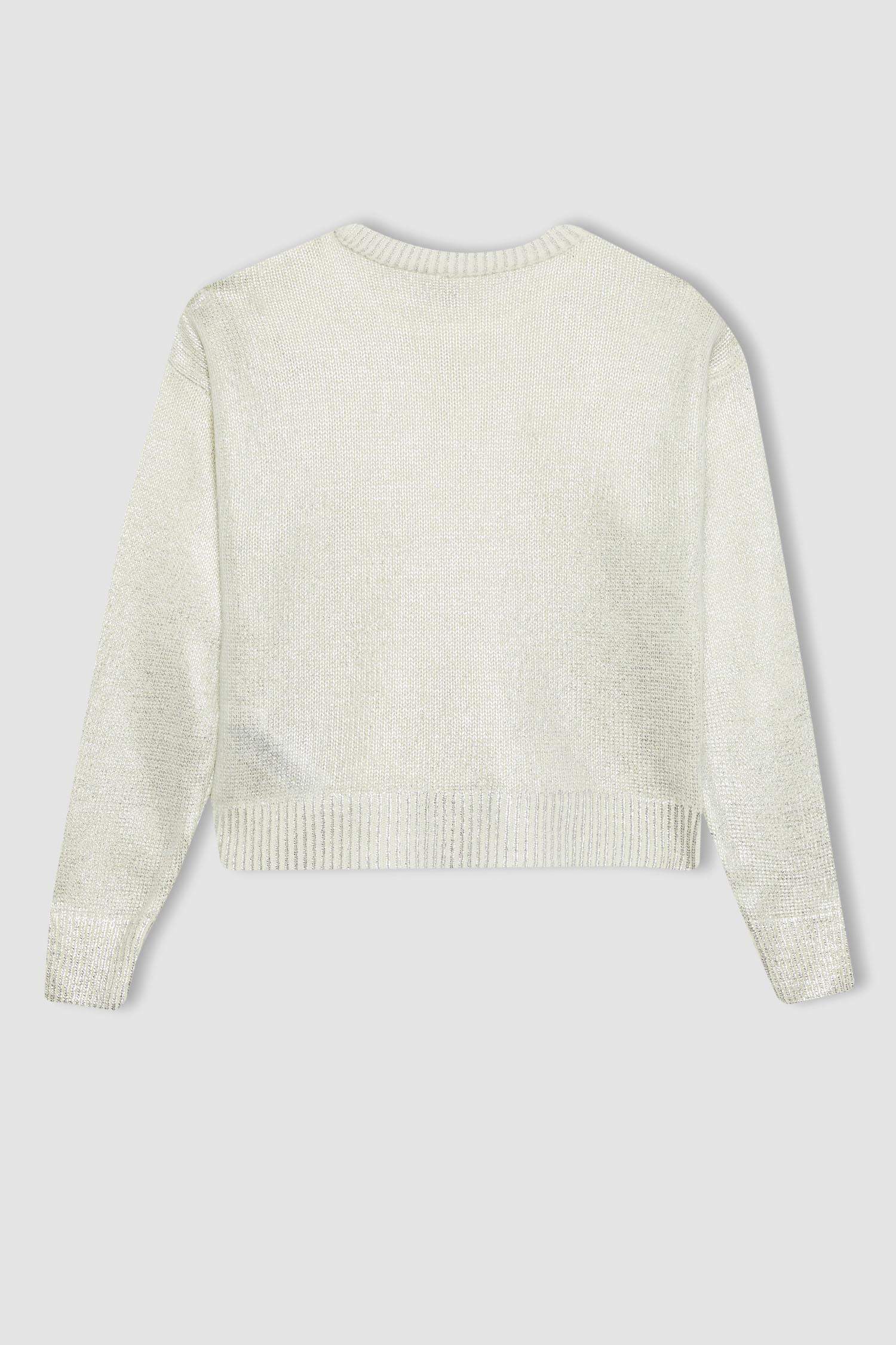 Kız Çocuk Bisiklet Yaka Triko Kazak