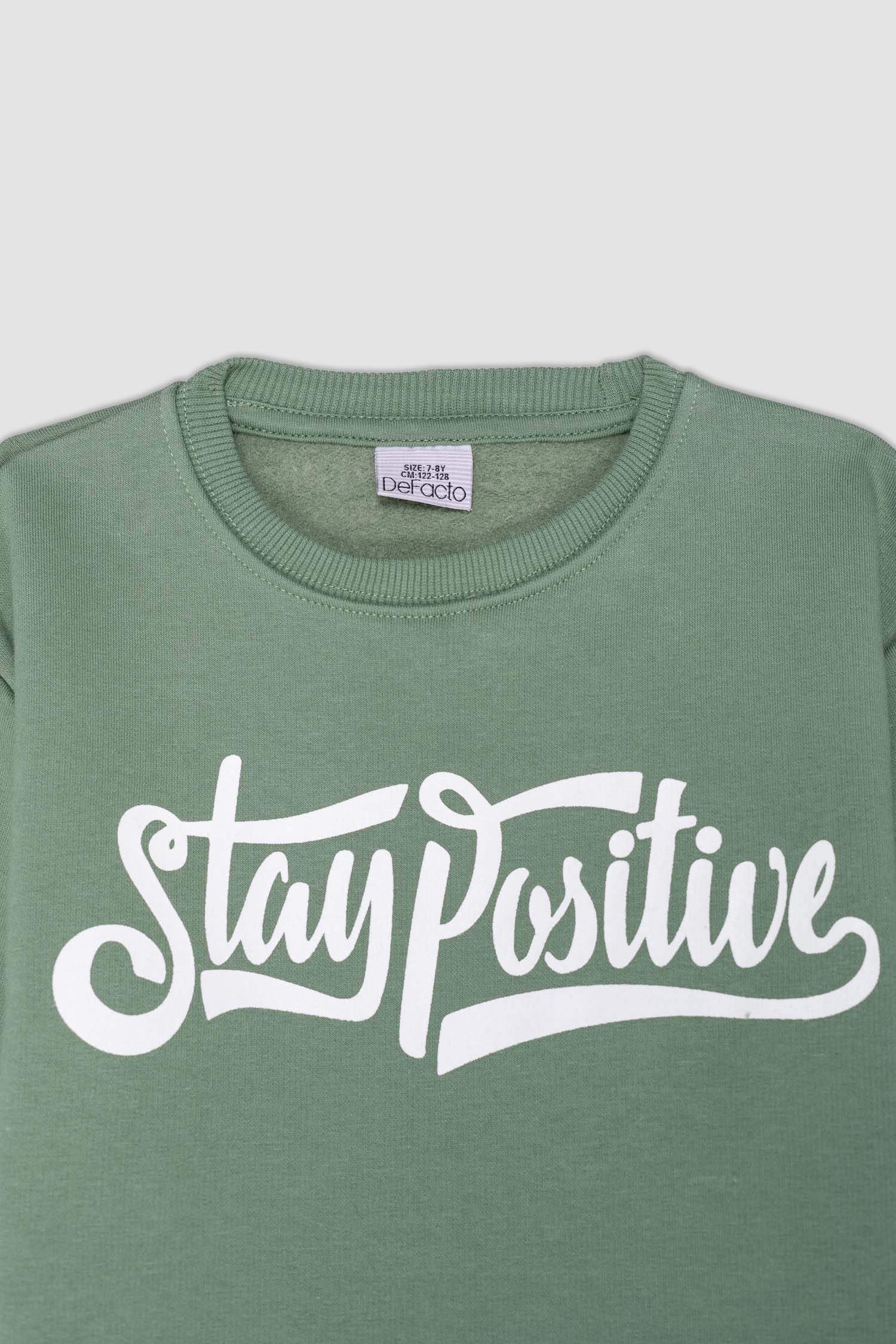 Boy Regular Fit Crew Neck Thick Sweatshirt