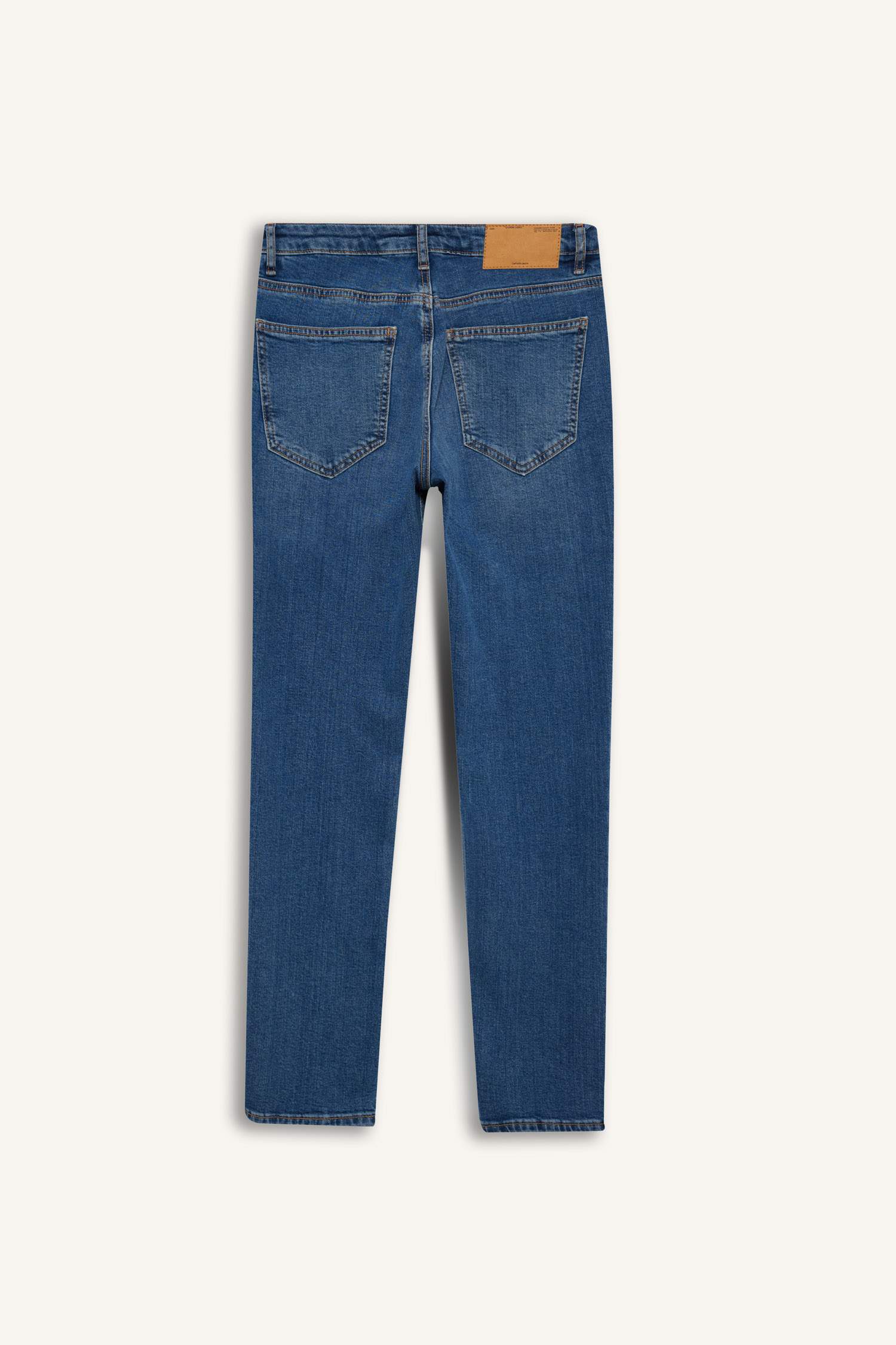 Pedro Slim Fit Dar Kalıp Normal Bel Dar Paça Jean Pantolon 