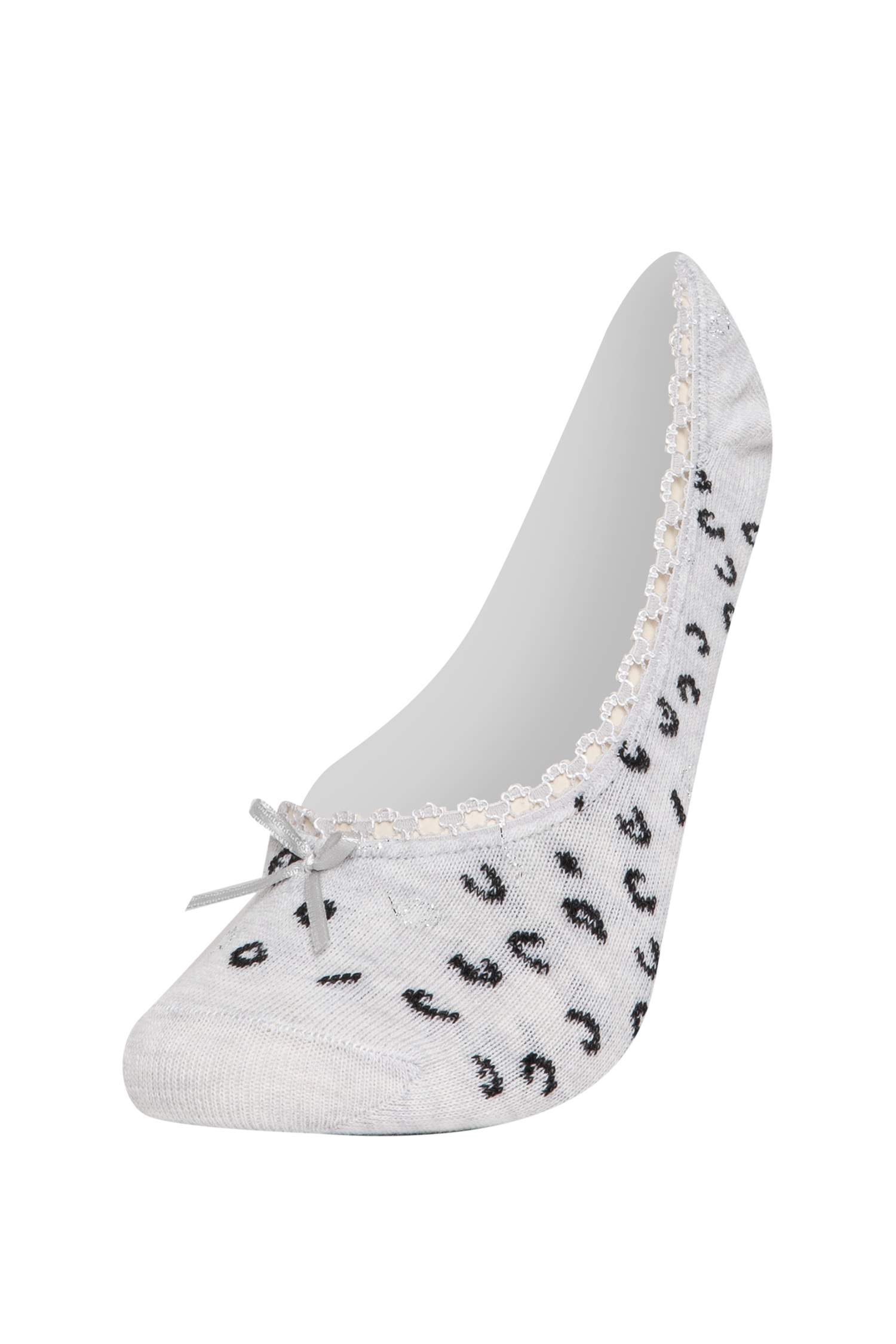 Kadın Aplike 3'lü Pamuklu Babet Çorap