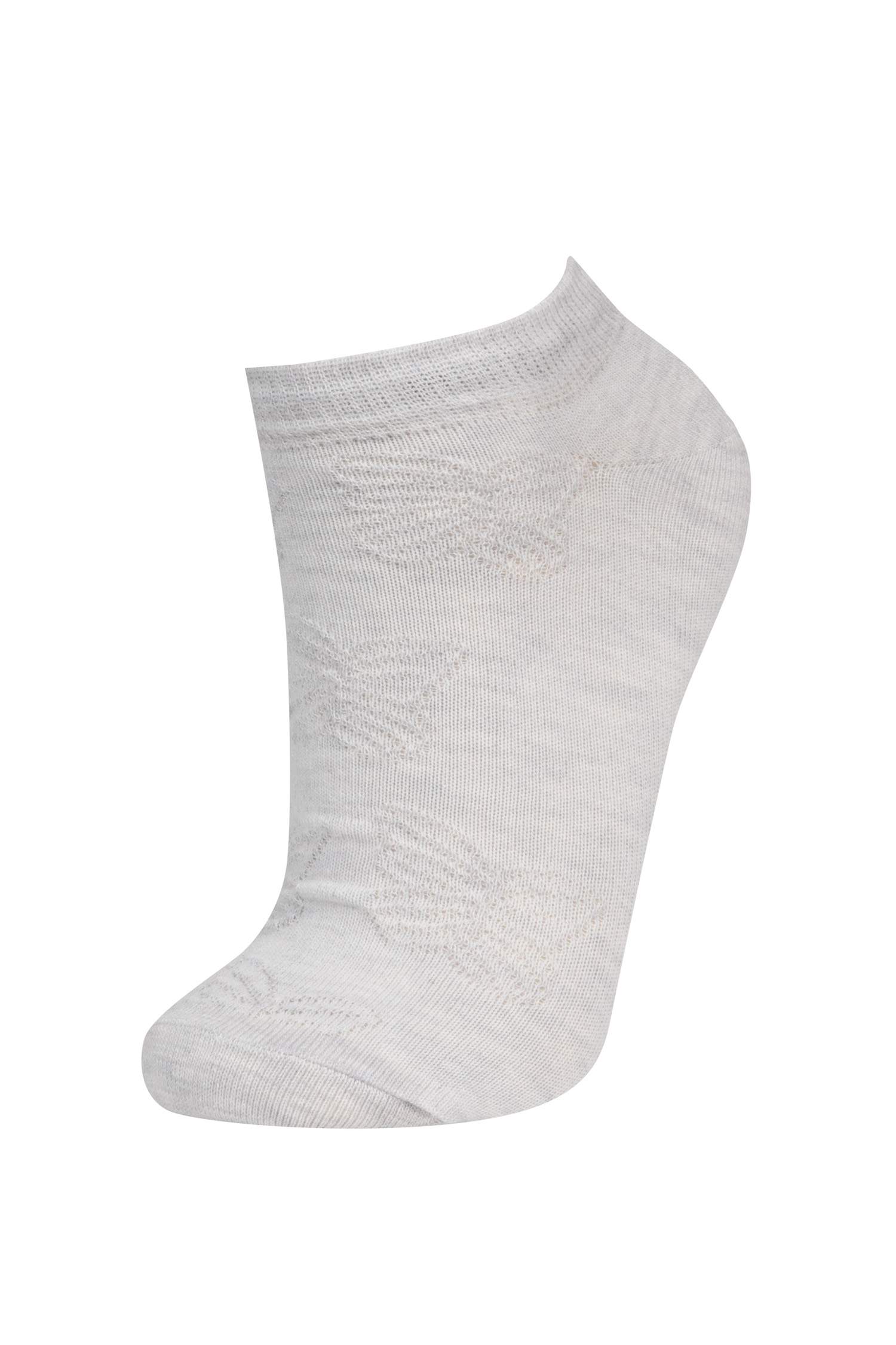 Kadın 3'lü Pamuklu Patik Çorap