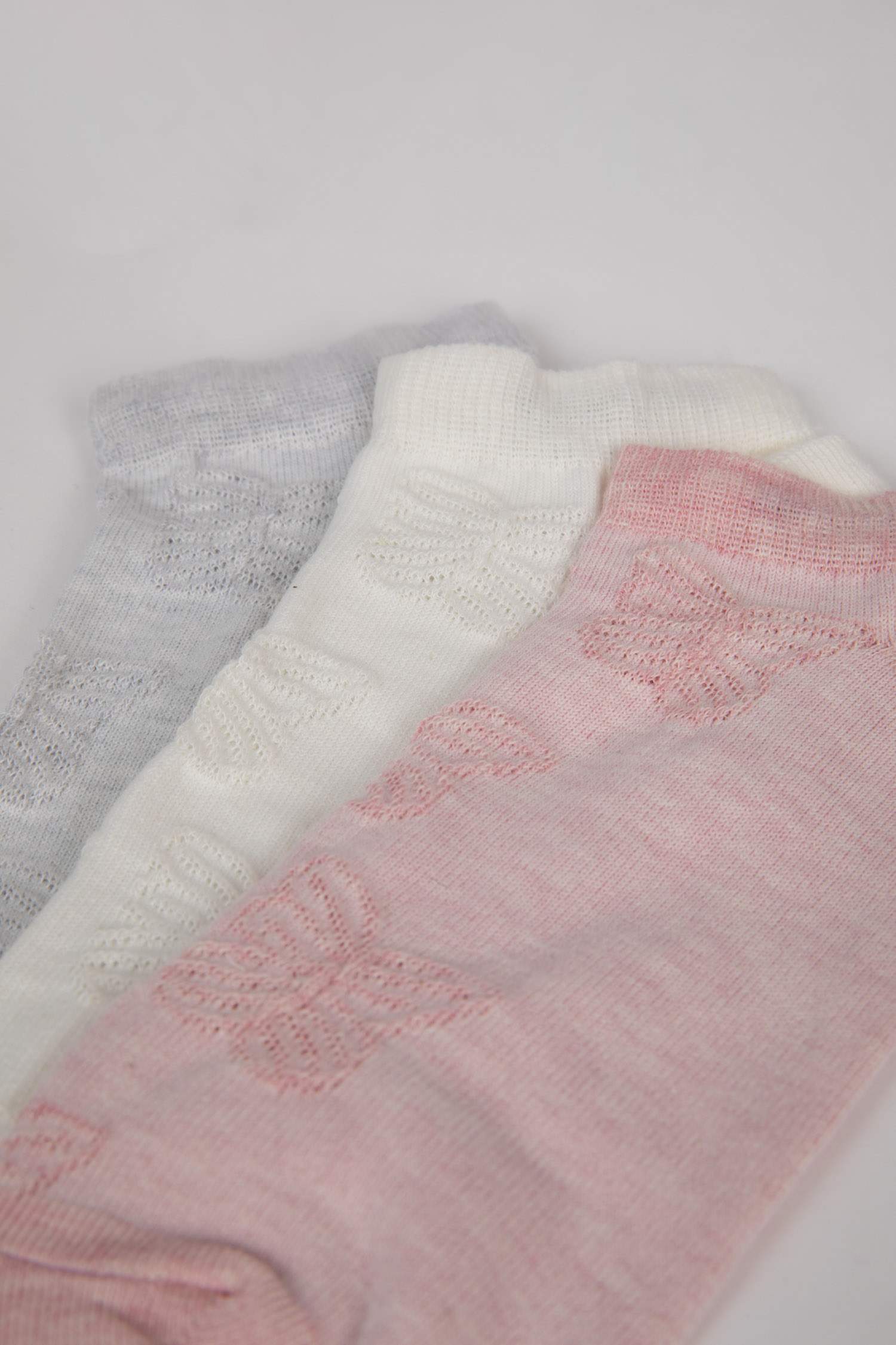 Kadın 3'lü Pamuklu Patik Çorap