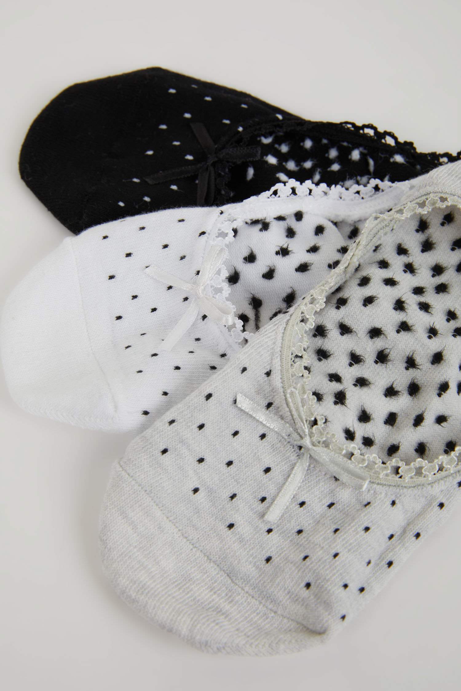 Chaussettes invisibles Coton à motifs pour Femme - 3 Paires