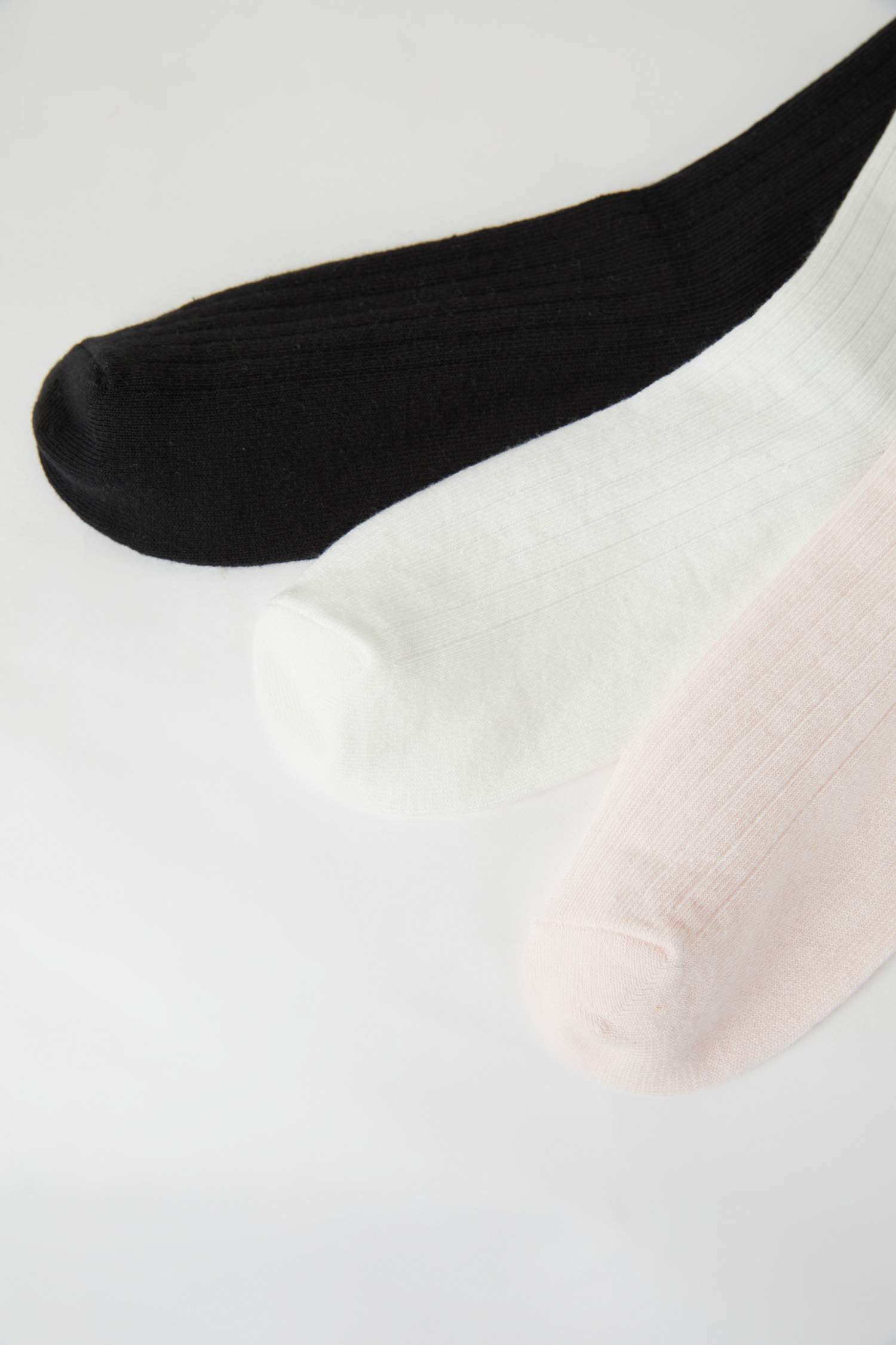 جوارب نسائي طويل قطن - 3 قطع