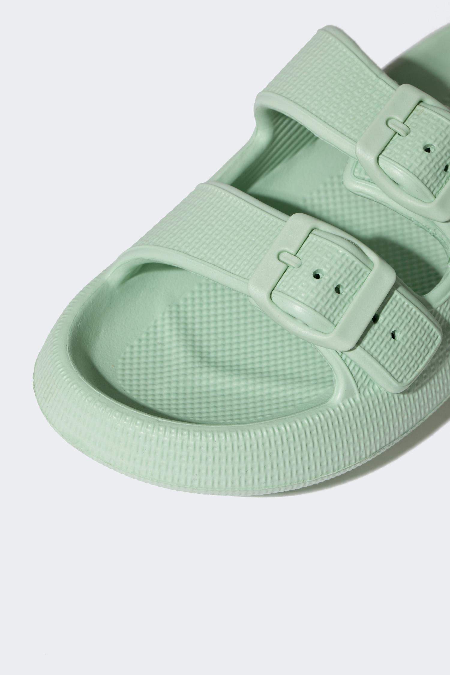 Girl High Sole Double Striped Eva Slippers