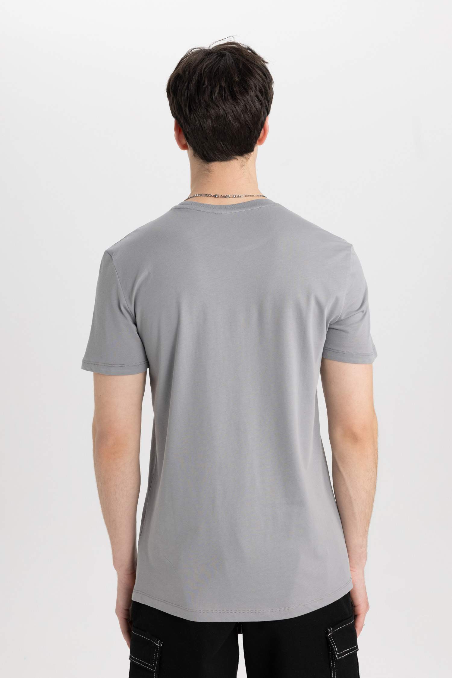 Slim Fit Crew Neck Printed Short Sleeve T-Shirt