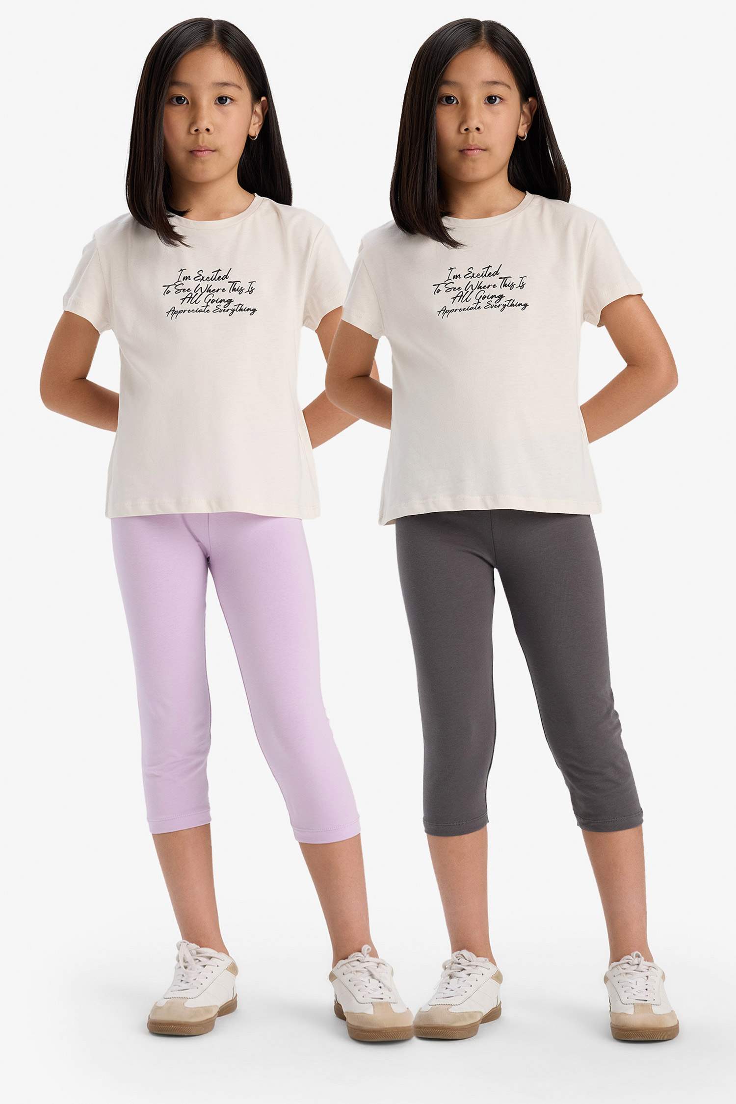 Девочка Комплект из 2 Частей Миди Леггинсы