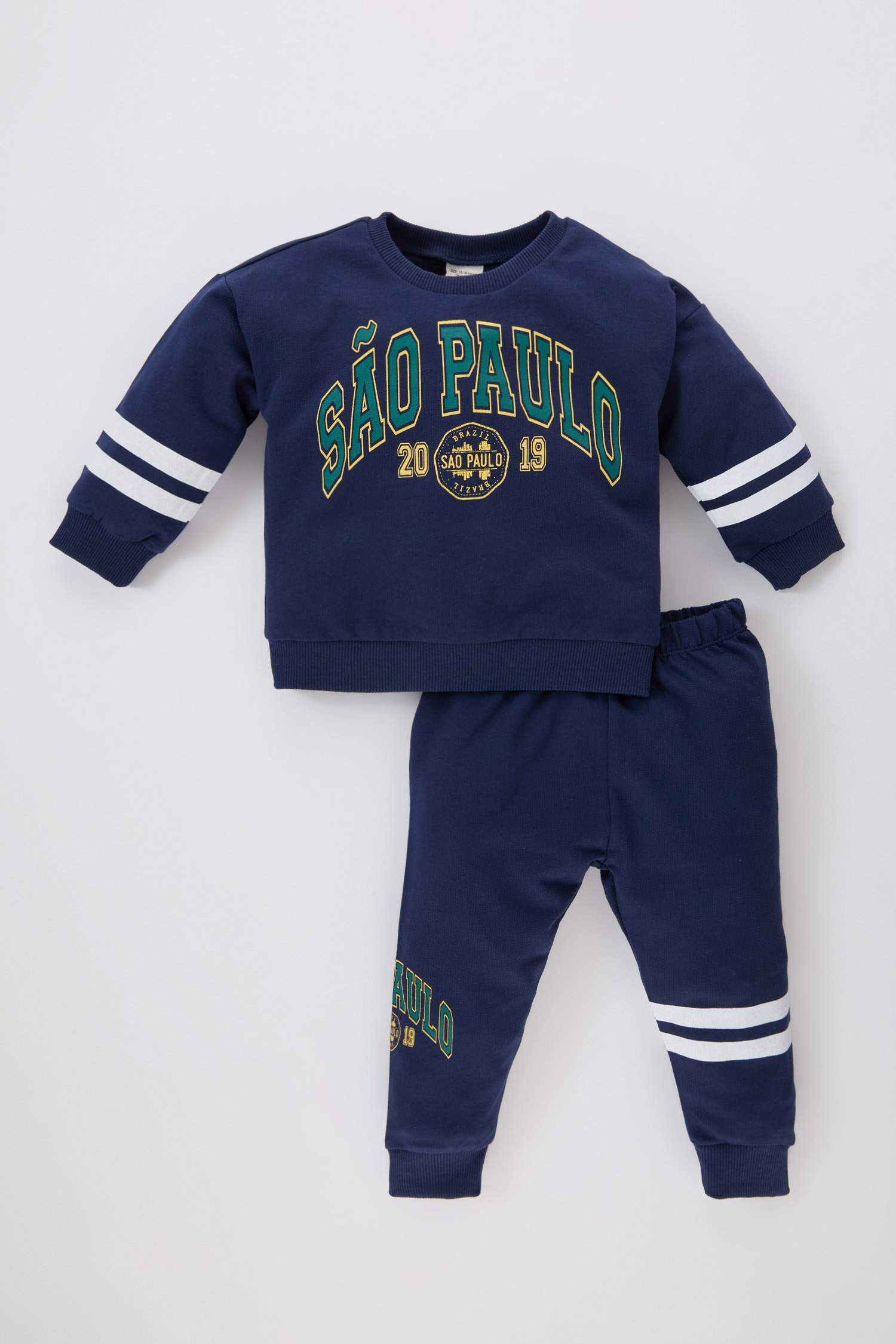 Baby Boy Slogan Printed Sweatshirt Sweatpants 2 Piece Set